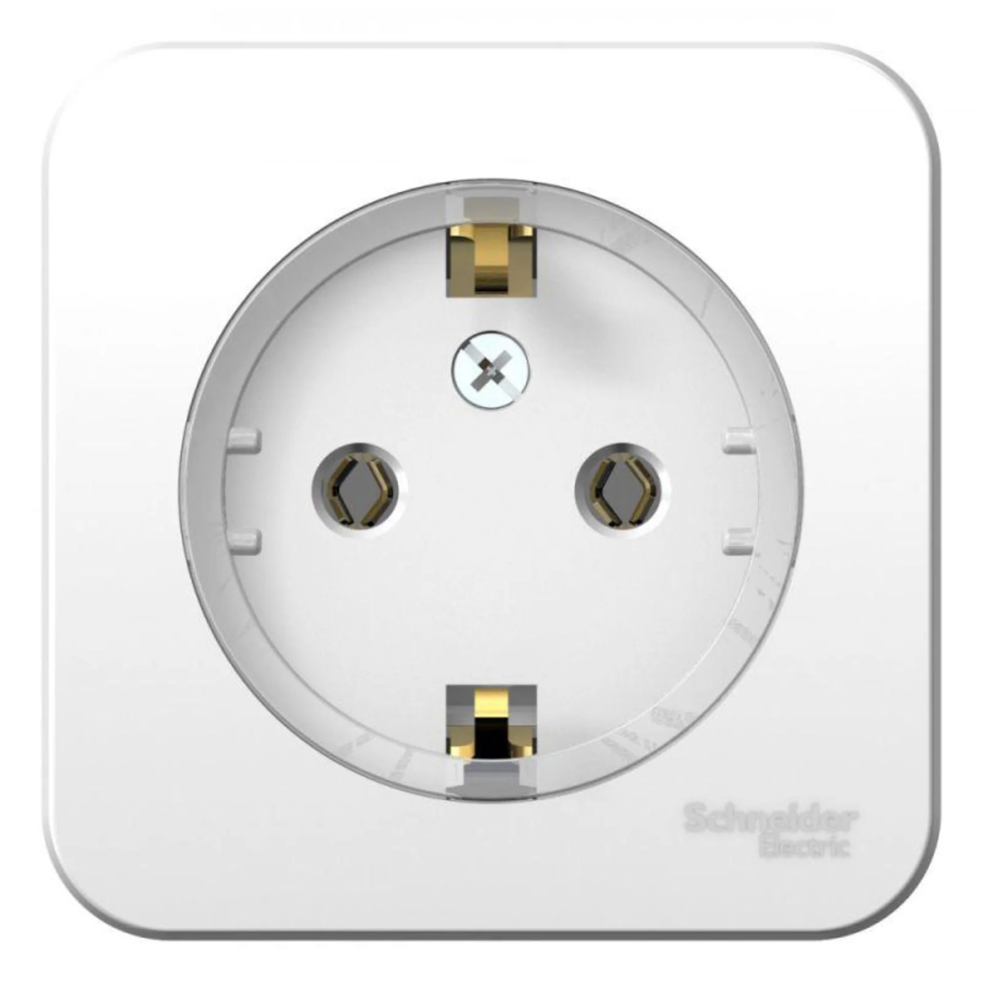 Розетка 1-м ОП Blanca 16А IP20 250В с заземл. без защ. шторок с изолир. пластиной (компакт) бел. SE