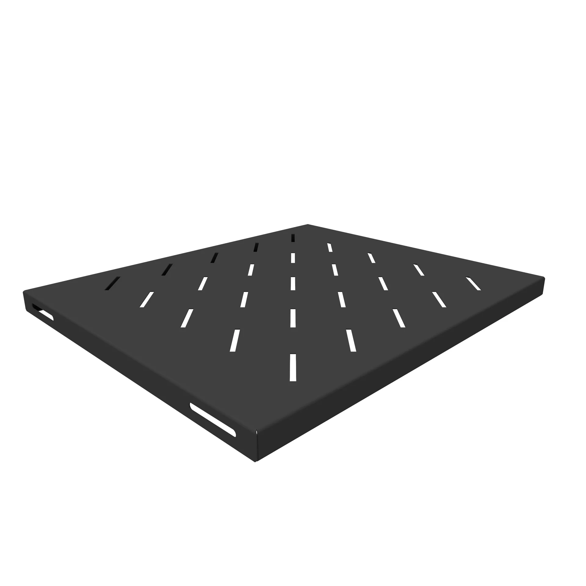 Полка стационарная для шкафов глубиной 600мм, (глубина полки 400мм) распределенная нагрузка 20кг, цвет-черный (SNR-SHELF-06040-20B)