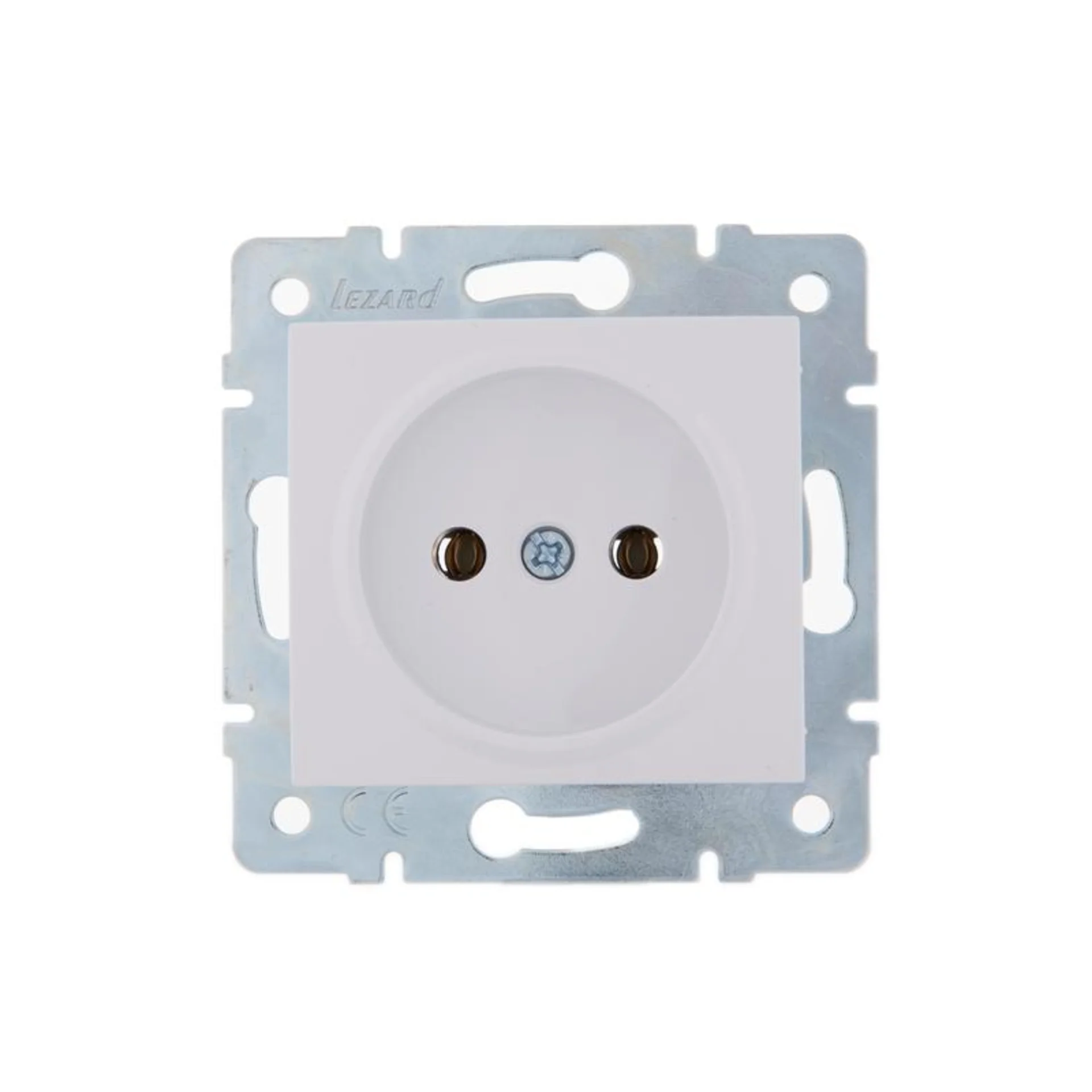 Розетка 1-м СП Karina 16А IP20 без заземл. термопласт механизм бел. LEZARD 707-0288-121B