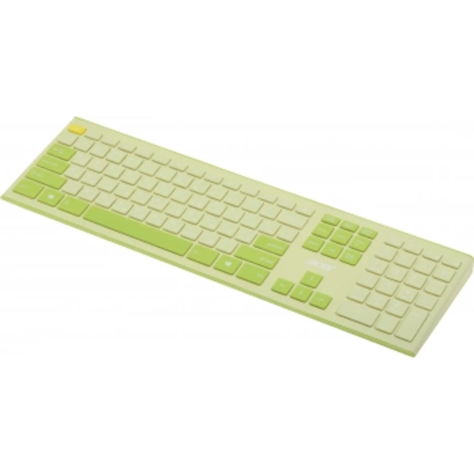 Клавиатура + мышь Acer OCC205 клав:зеленый/желтый мышь:зеленый/желтый USB беспроводная slim