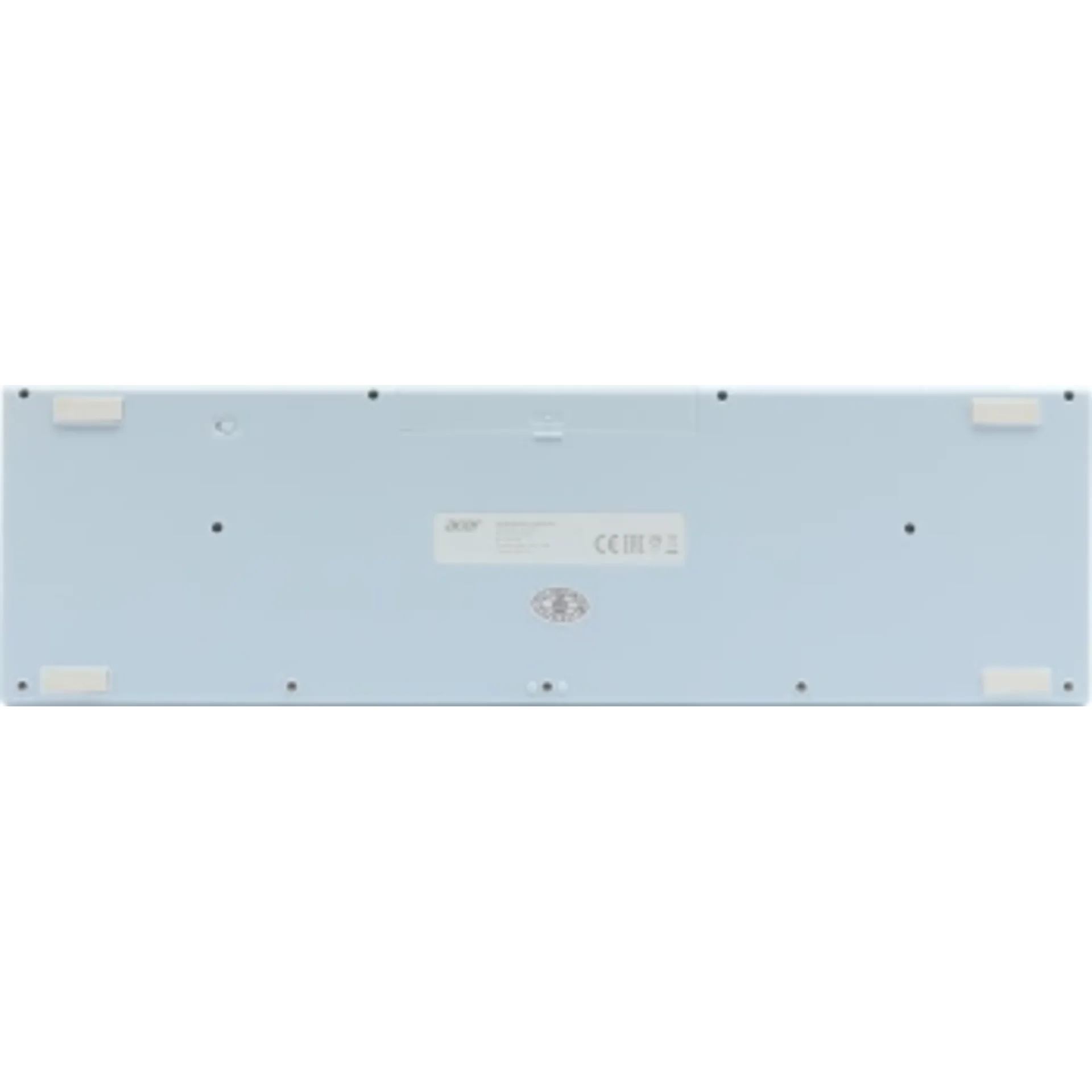 Клавиатура + мышь Acer OCC205 клав:белый/голубой мышь:белый/голубой USB беспроводная slim Multimedia