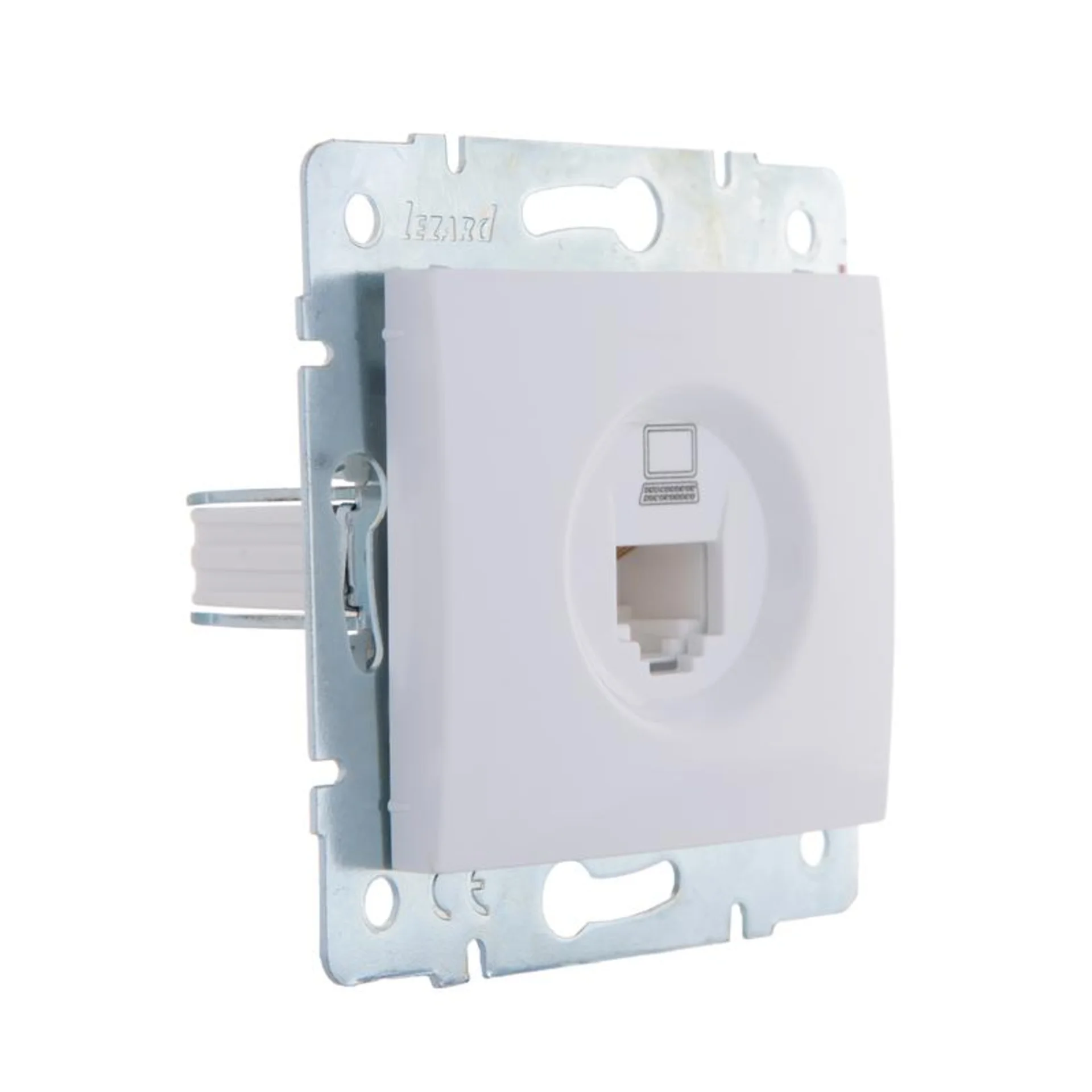 Розетка компьютерная 1-м СП Karina RJ45 механизм бел. LEZARD 707-0288-139