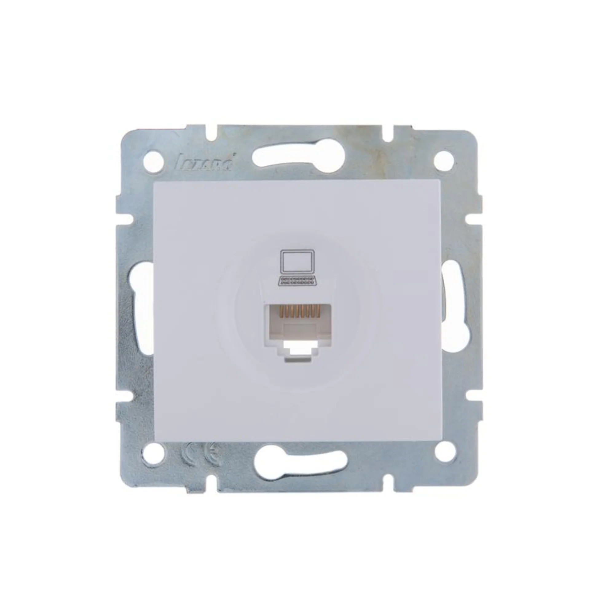 Розетка компьютерная 1-м СП Karina RJ45 механизм бел. LEZARD 707-0288-139