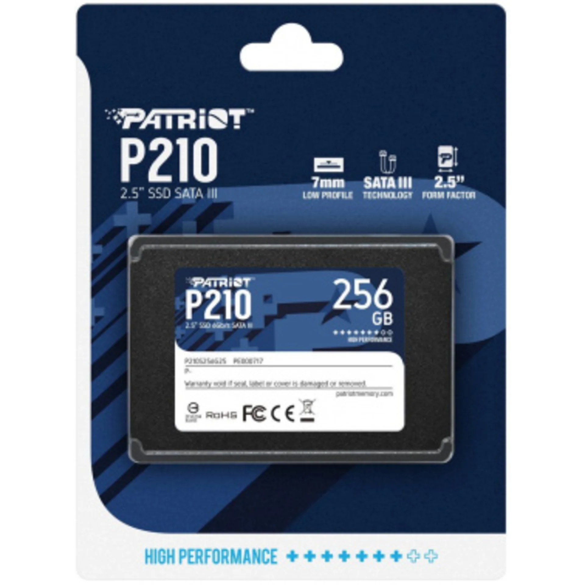 Накопитель SSD Patriot SATA-III 256GB P210S256G25 P210 2.5"