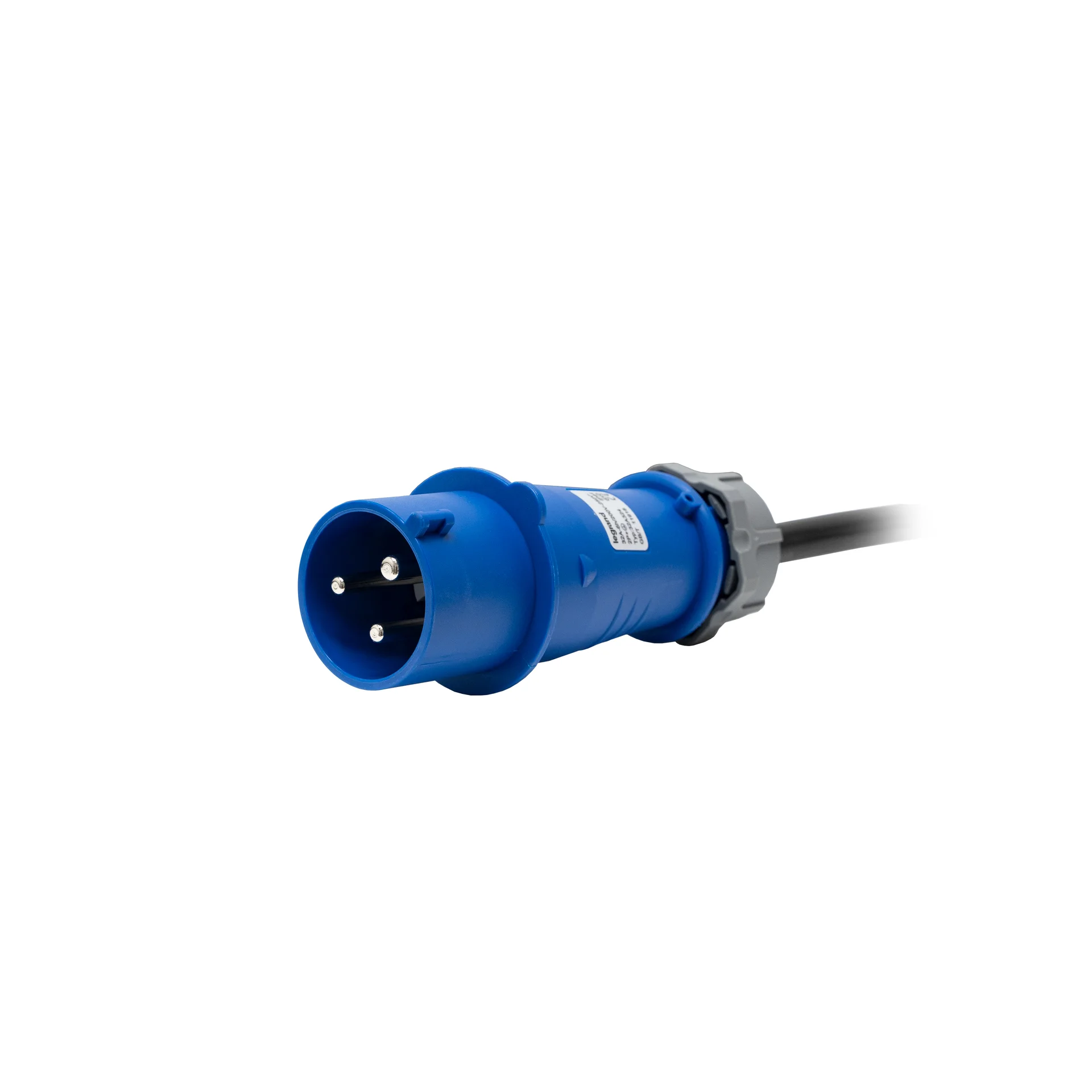 Блок электрических розеток на 30 гнезд Schuko, шнур питания 3 м 3x6мм2 с вилкой IEC 60309 32A 2P＋E (IP44) 1679.0х50.0х44.4мм