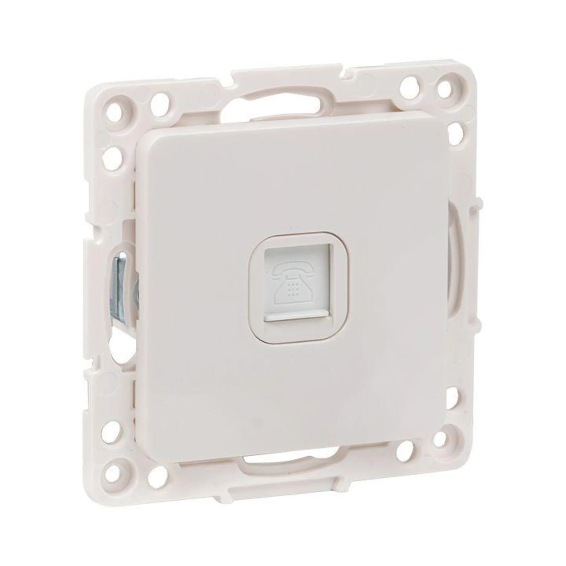 Розетка телефонная 1-м Стокгольм механизм бел. PROxima EKF EYT01-034-10