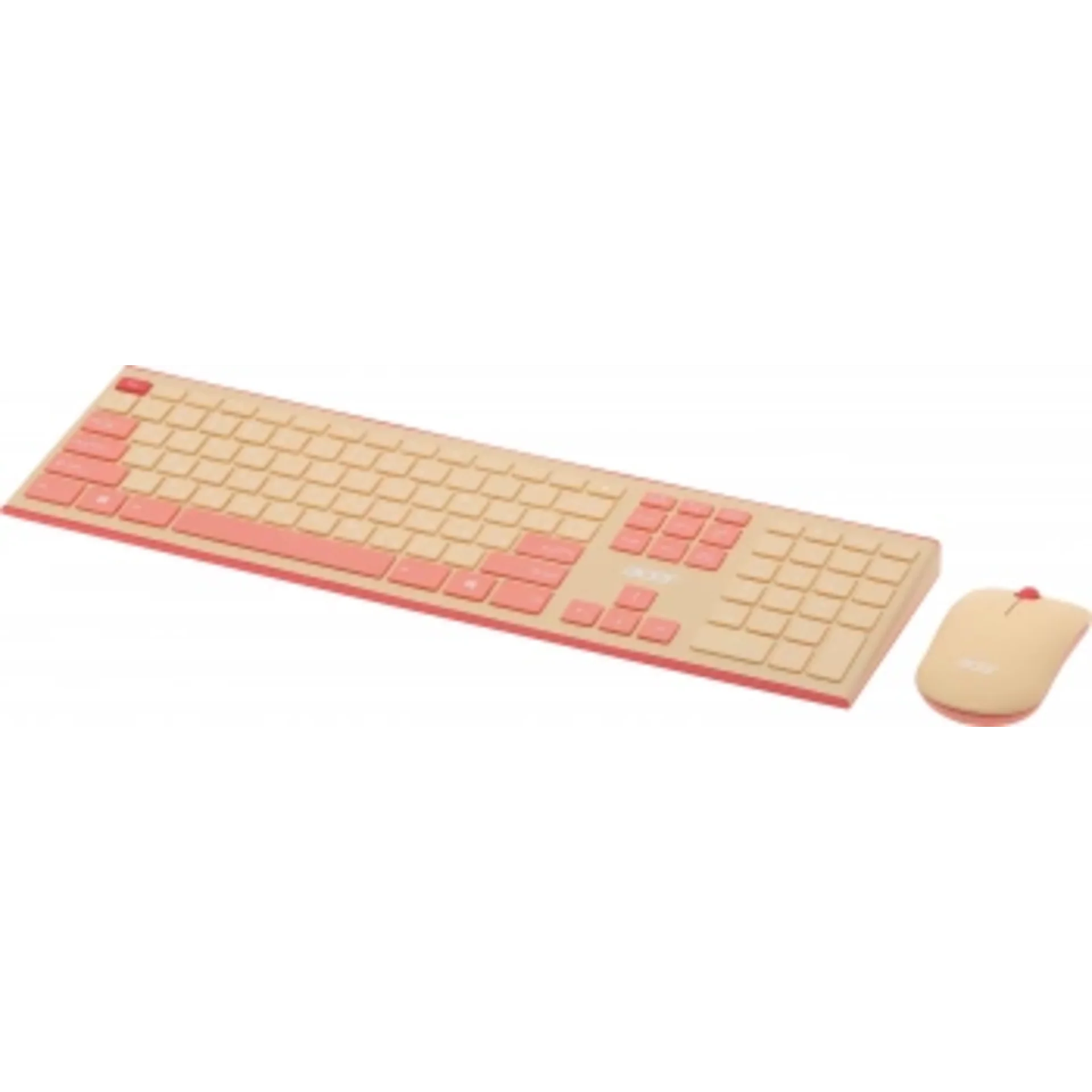 Клавиатура + мышь Acer OCC205 клав:розовый/бежевый мышь:розовый/бежевый USB беспроводная slim