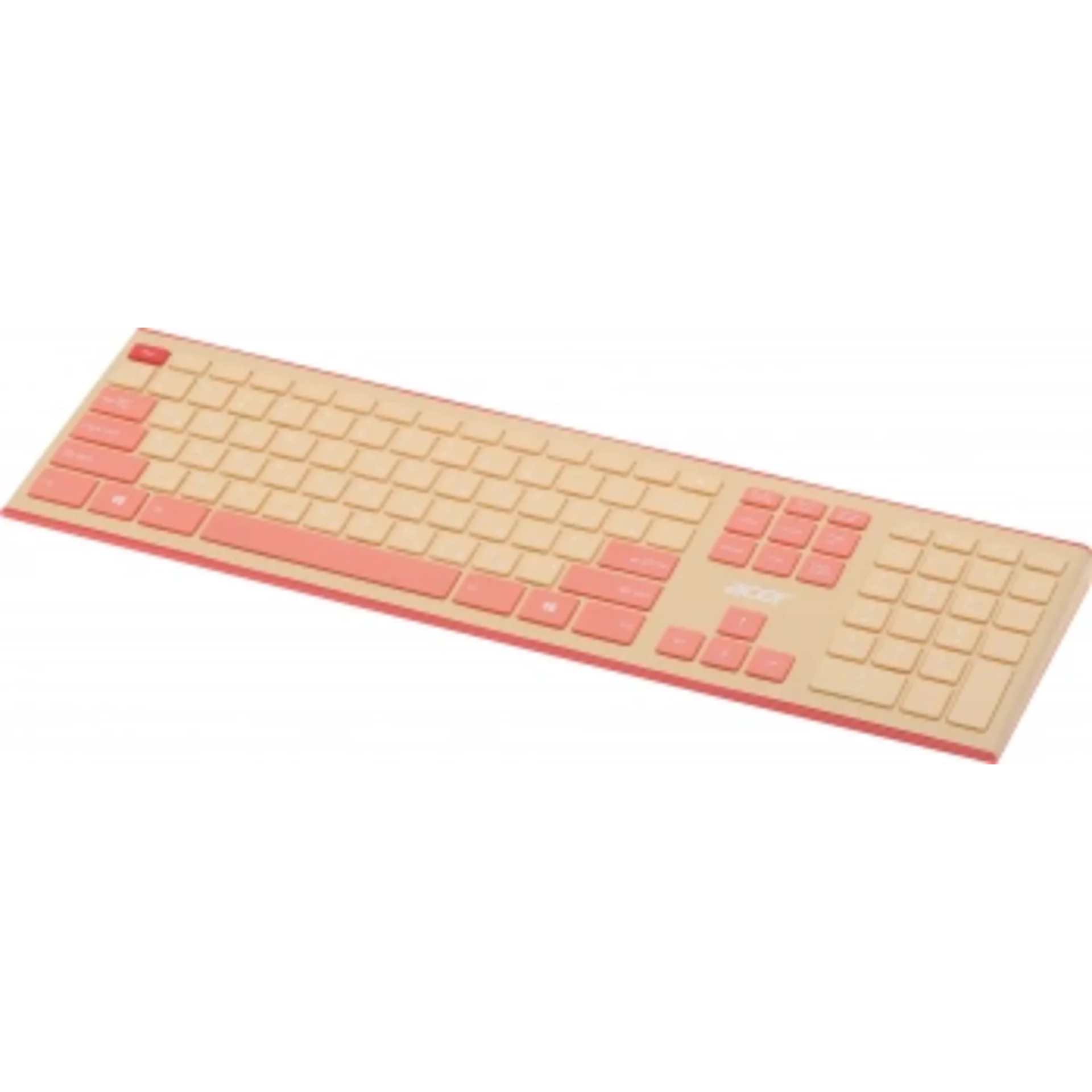 Клавиатура + мышь Acer OCC205 клав:розовый/бежевый мышь:розовый/бежевый USB беспроводная slim