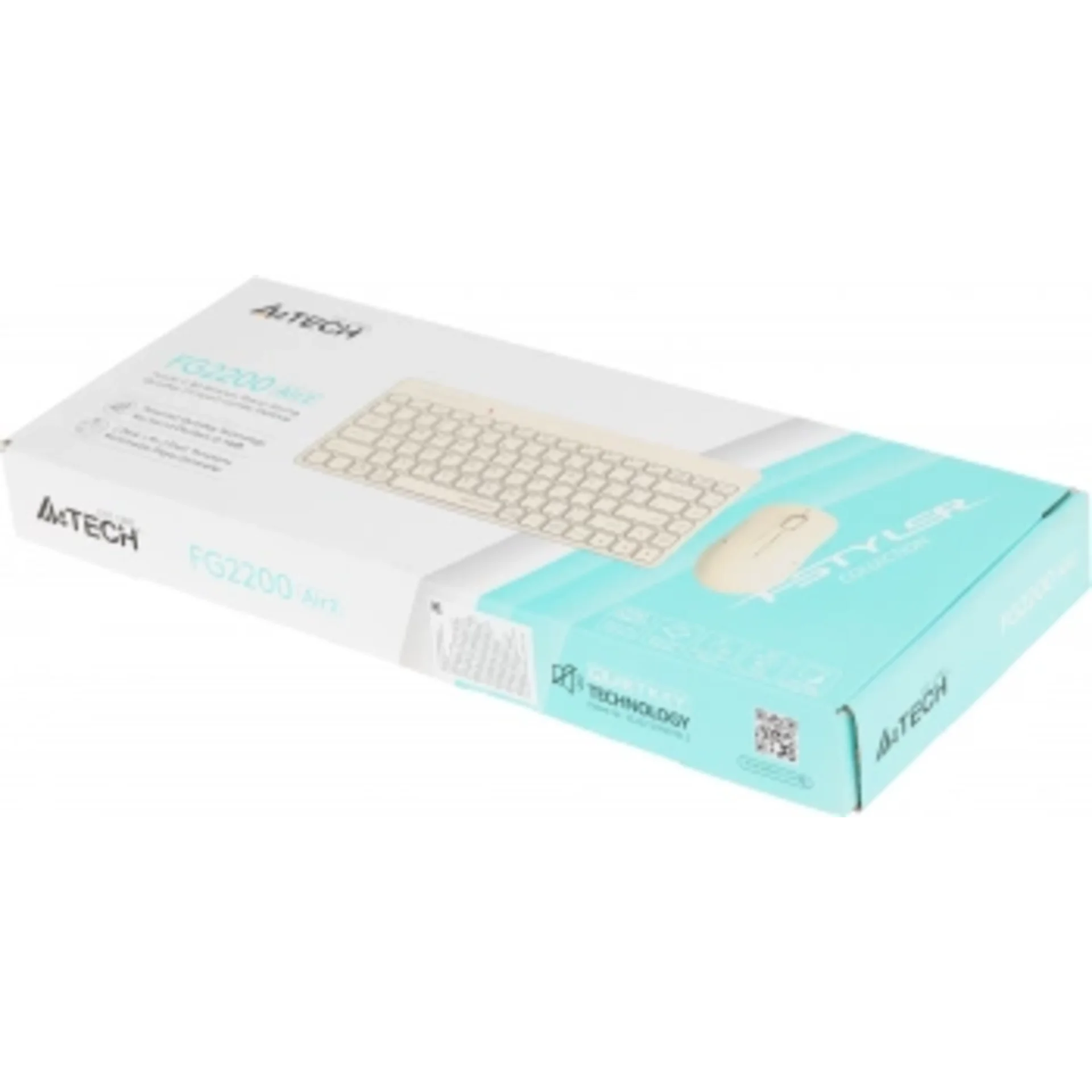 Клавиатура + мышь A4Tech Fstyler FG2200 Air2 клав:бежевый мышь:бежевый USB беспроводная slim
