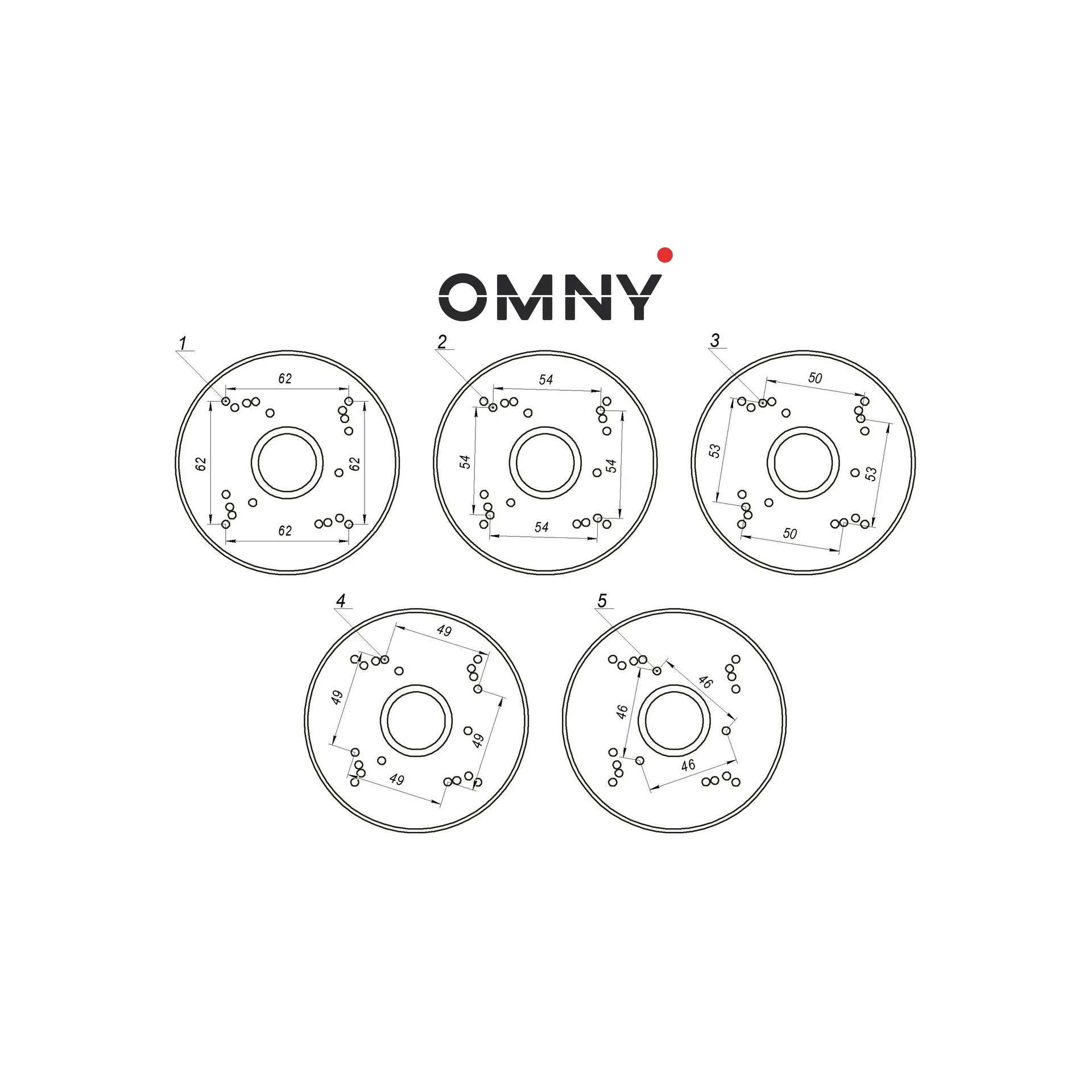 Универсальная монтажная коробка для камер OMNY, монтаж на стену, алюминий