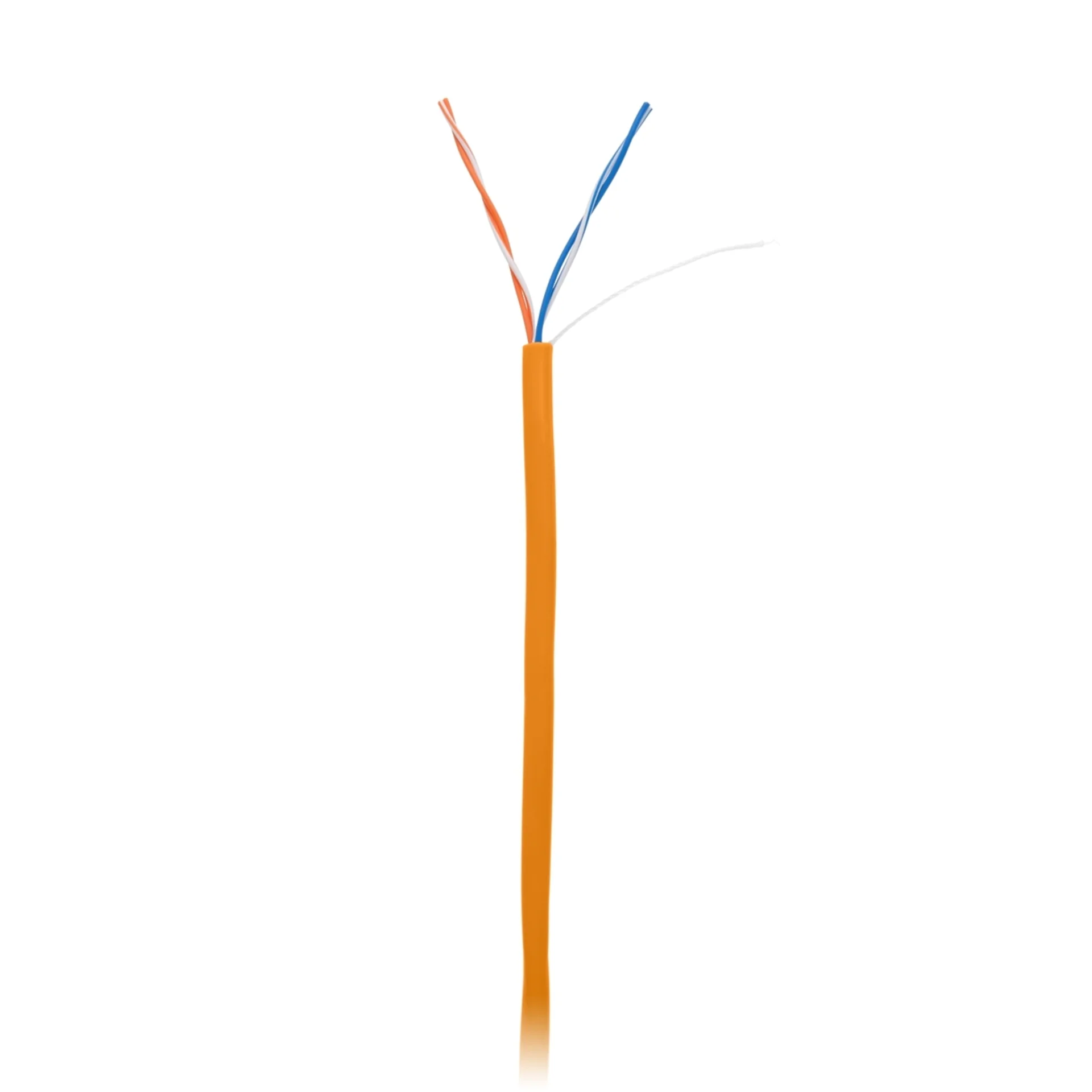 Кабель NETLAN U/UTP 2 пары, Кат.5 (Класс D), 100МГц, одножильный, BC (чистая медь), внутренний, LSZH нг(B)-HF, оранжевый, 305м