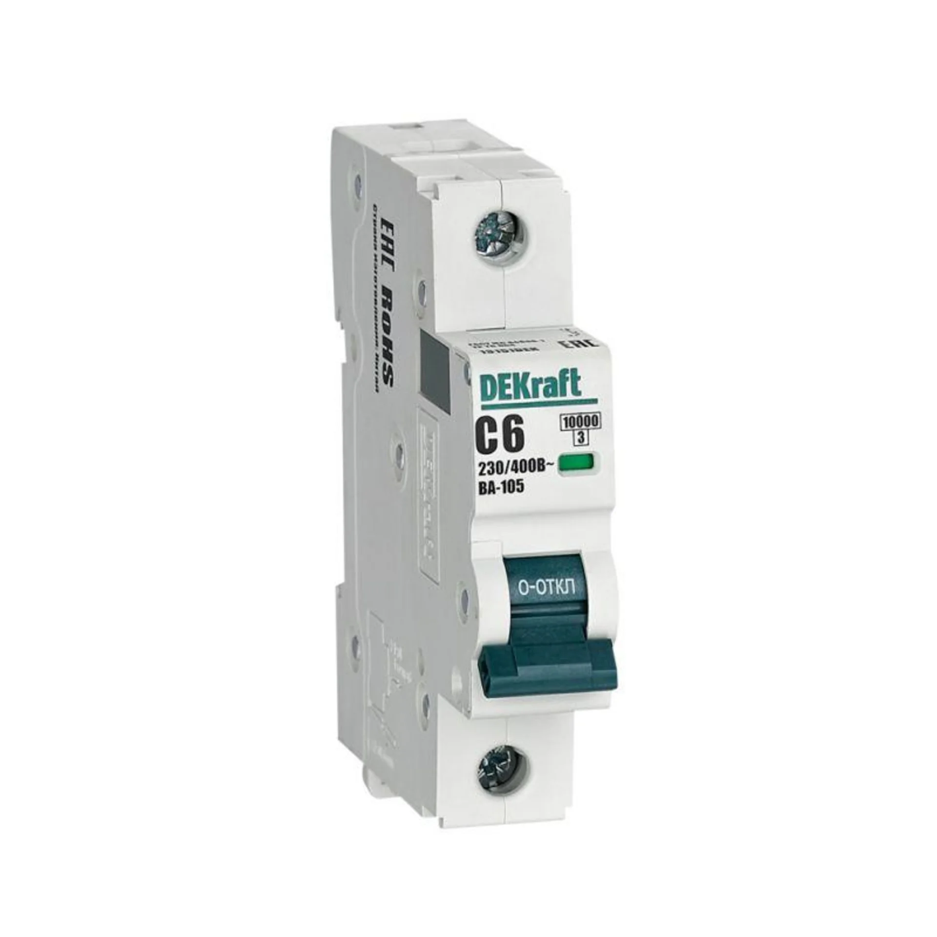 Выключатель автоматический модульный 1п C 6А 10кА ВА-105 DEKraft 13151DEK