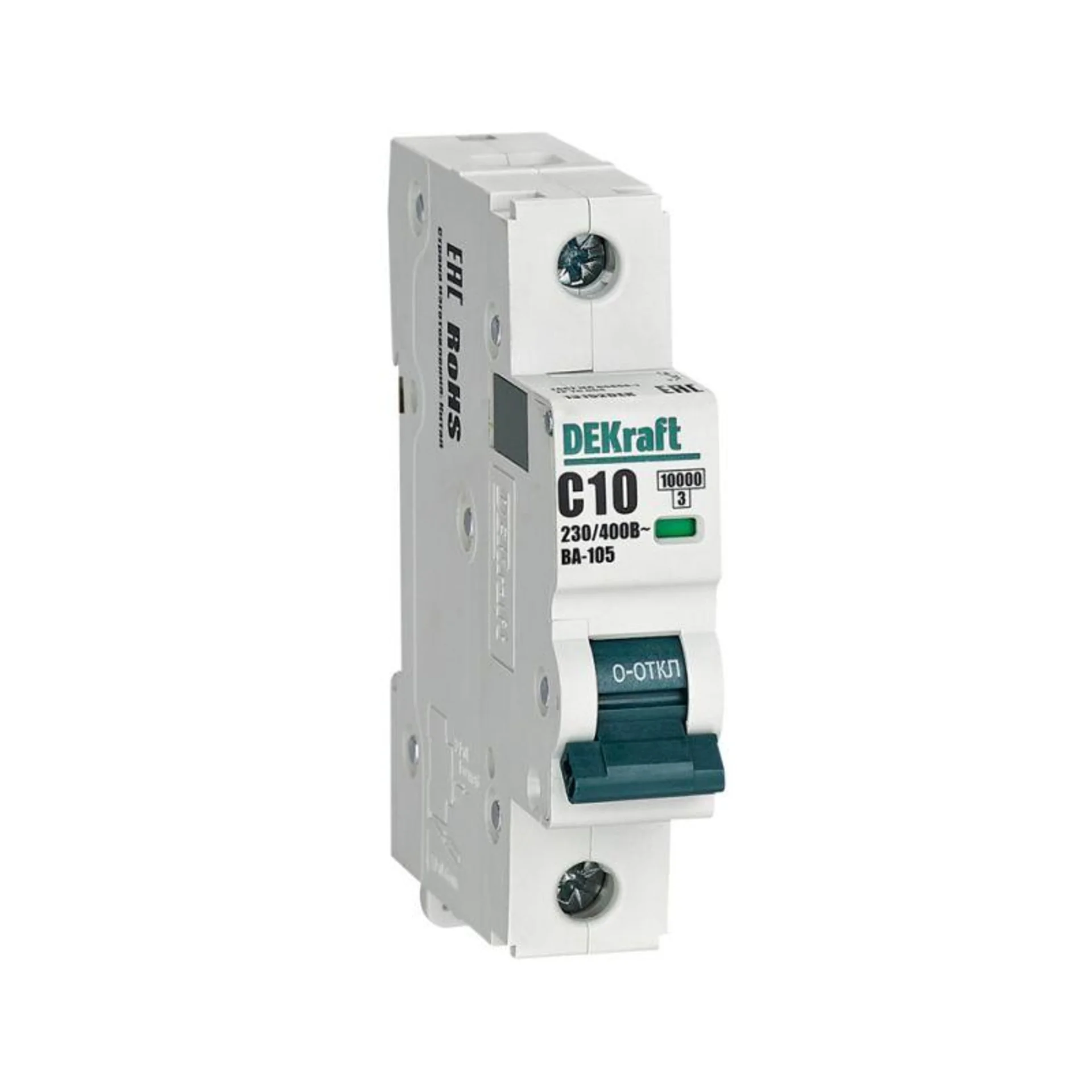 Выключатель автоматический модульный 1п C 10А 10кА ВА-105 DEKraft 13152DEK