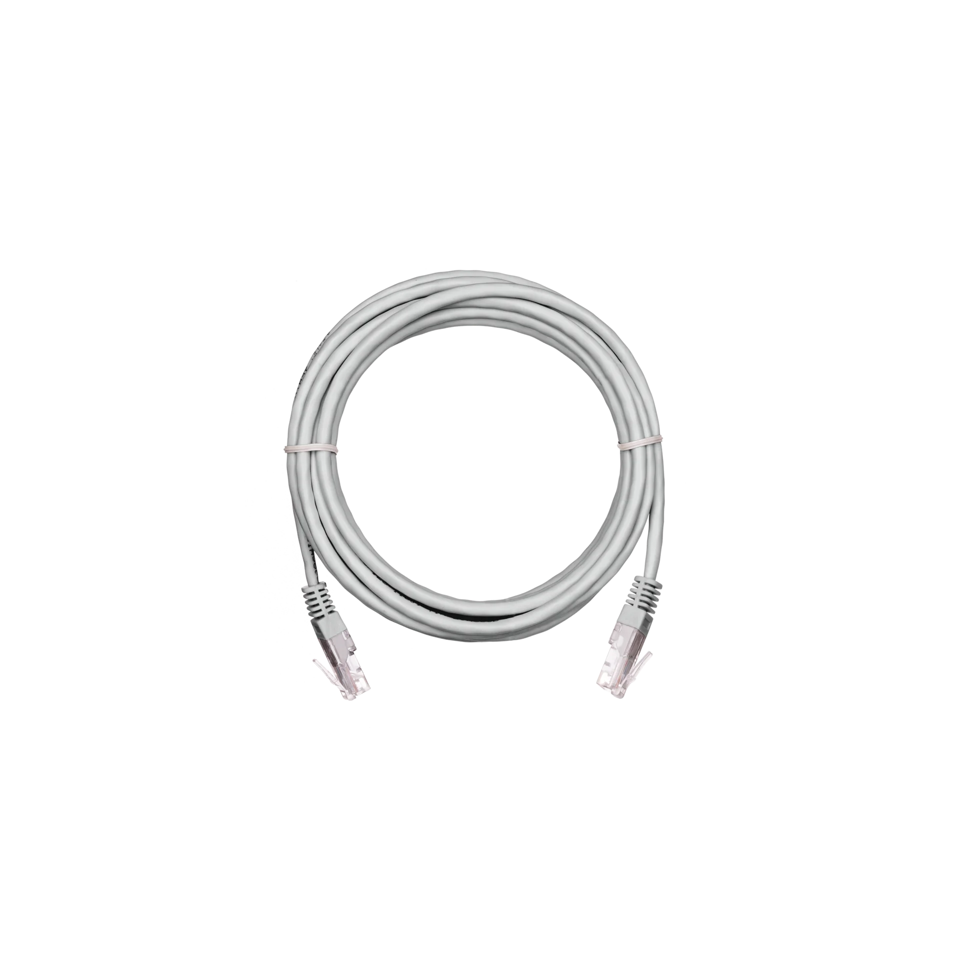 Коммутационный шнур NETLAN U/UTP 4 пары,Кат.5е (Класс D),100МГц, 2хRJ45/8P8C, T568B, заливной, BC (чистая медь), PVC нг(B),серый, 2м, уп 10шт