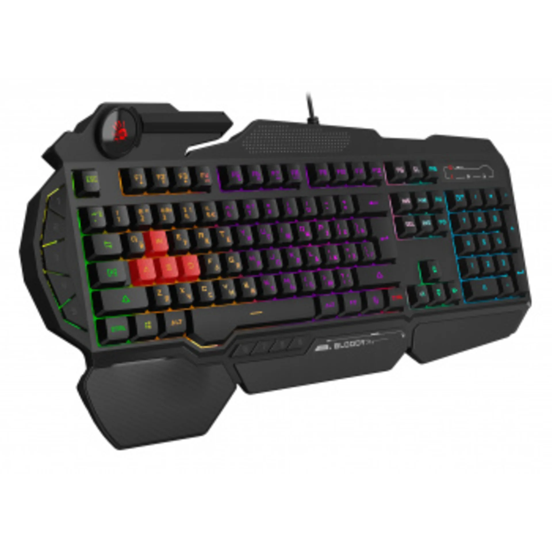 Клавиатура A4Tech Bloody B310N черный USB Multimedia for gamer LED (подставка для запястий) (B310N)