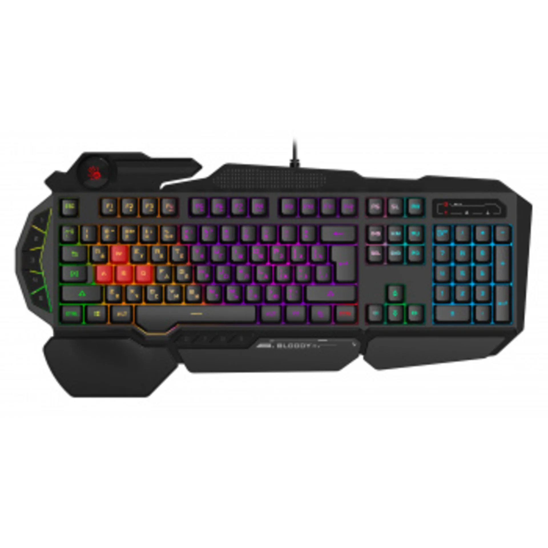 Клавиатура A4Tech Bloody B310N черный USB Multimedia for gamer LED (подставка для запястий) (B310N)
