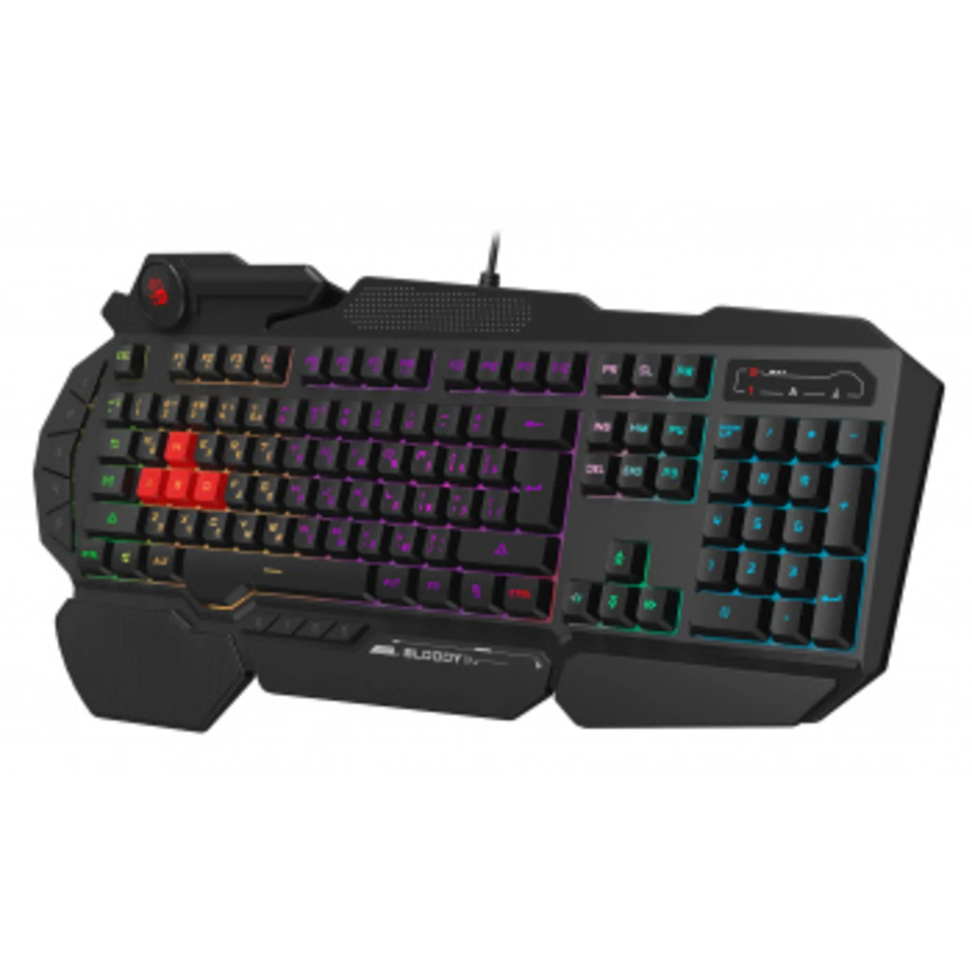 Клавиатура A4Tech Bloody B310N черный USB Multimedia for gamer LED (подставка для запястий) (B310N)
