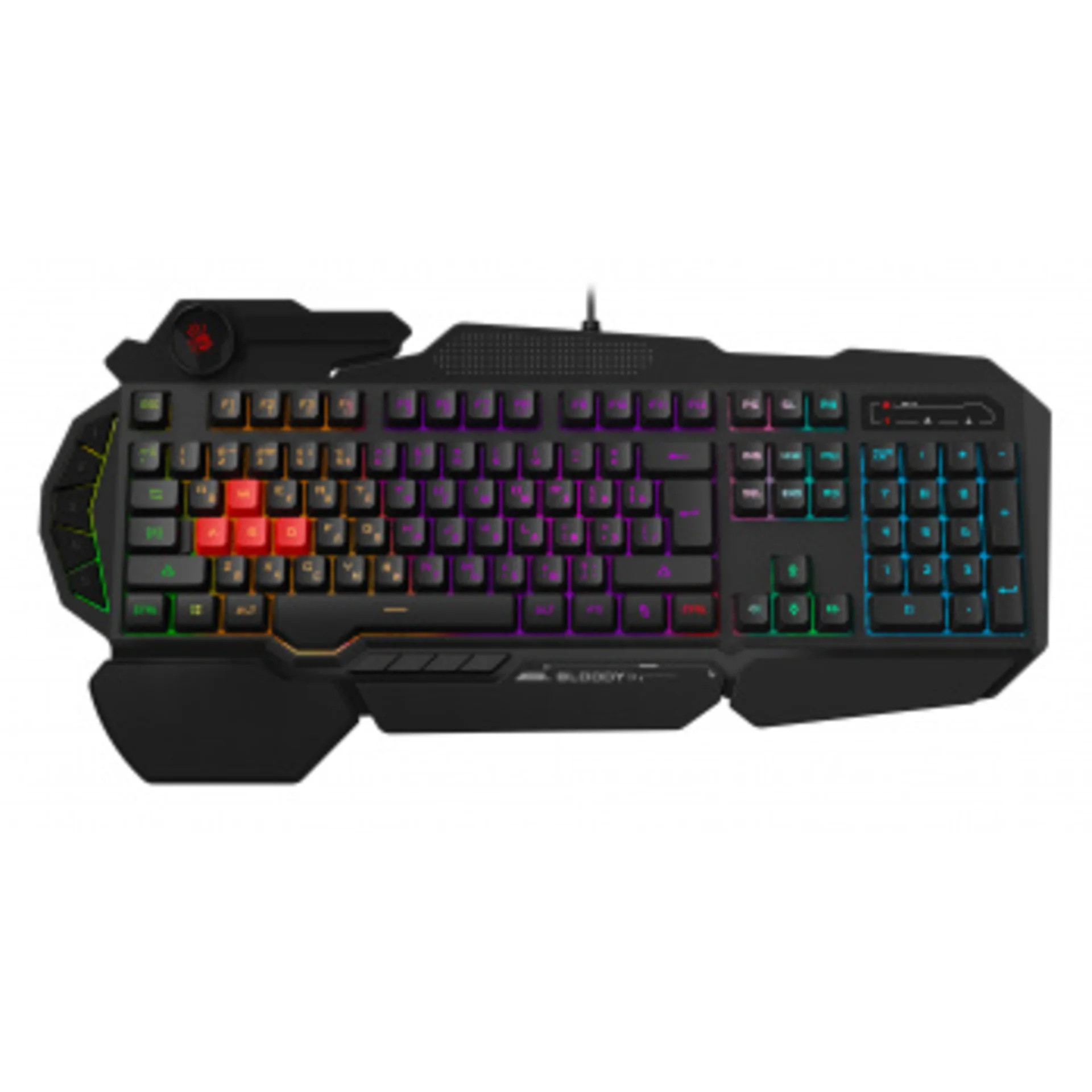 Клавиатура A4Tech Bloody B310N черный USB Multimedia for gamer LED (подставка для запястий) (B310N)