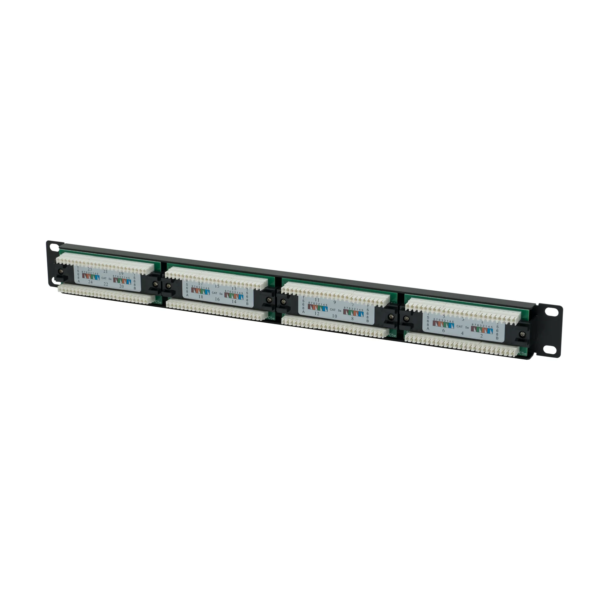 Коммутационная панель SNR, 19" неэкранированная, 1U, 24 порта, cat.5e, горизонтальная заделка