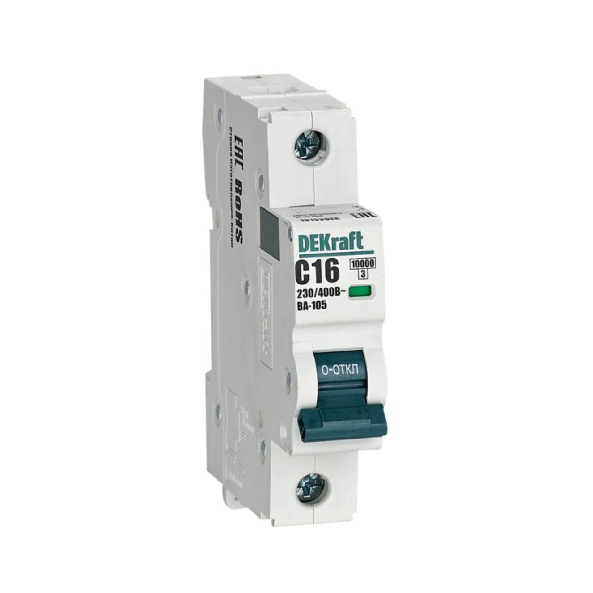Выключатель автоматический модульный 1п C 16А 10кА ВА-105 DEKraft 13153DEK