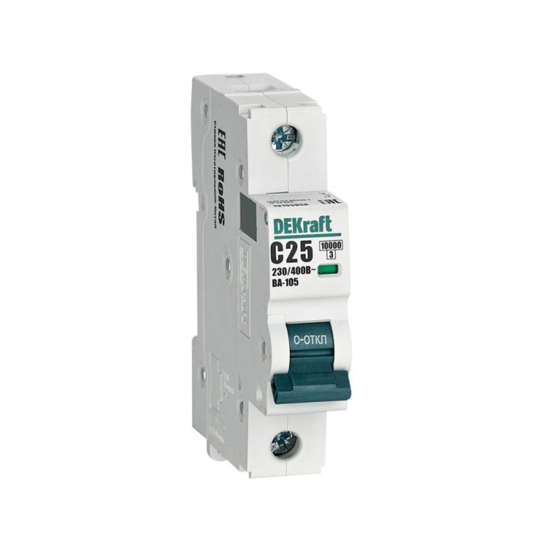 Выключатель автоматический модульный 1п C 25А 10кА ВА-105 DEKraft 13155DEK