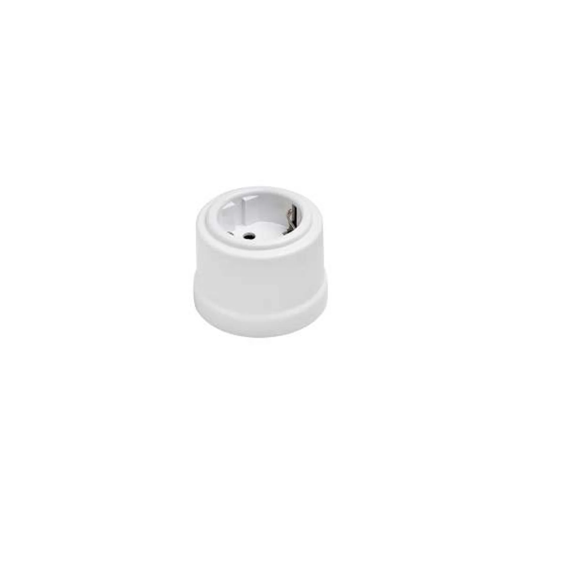 Розетка 1-м ОП Лизетта 16А IP20 ретро с заземл. ABS-пластик бел. Bironi B1-101-21