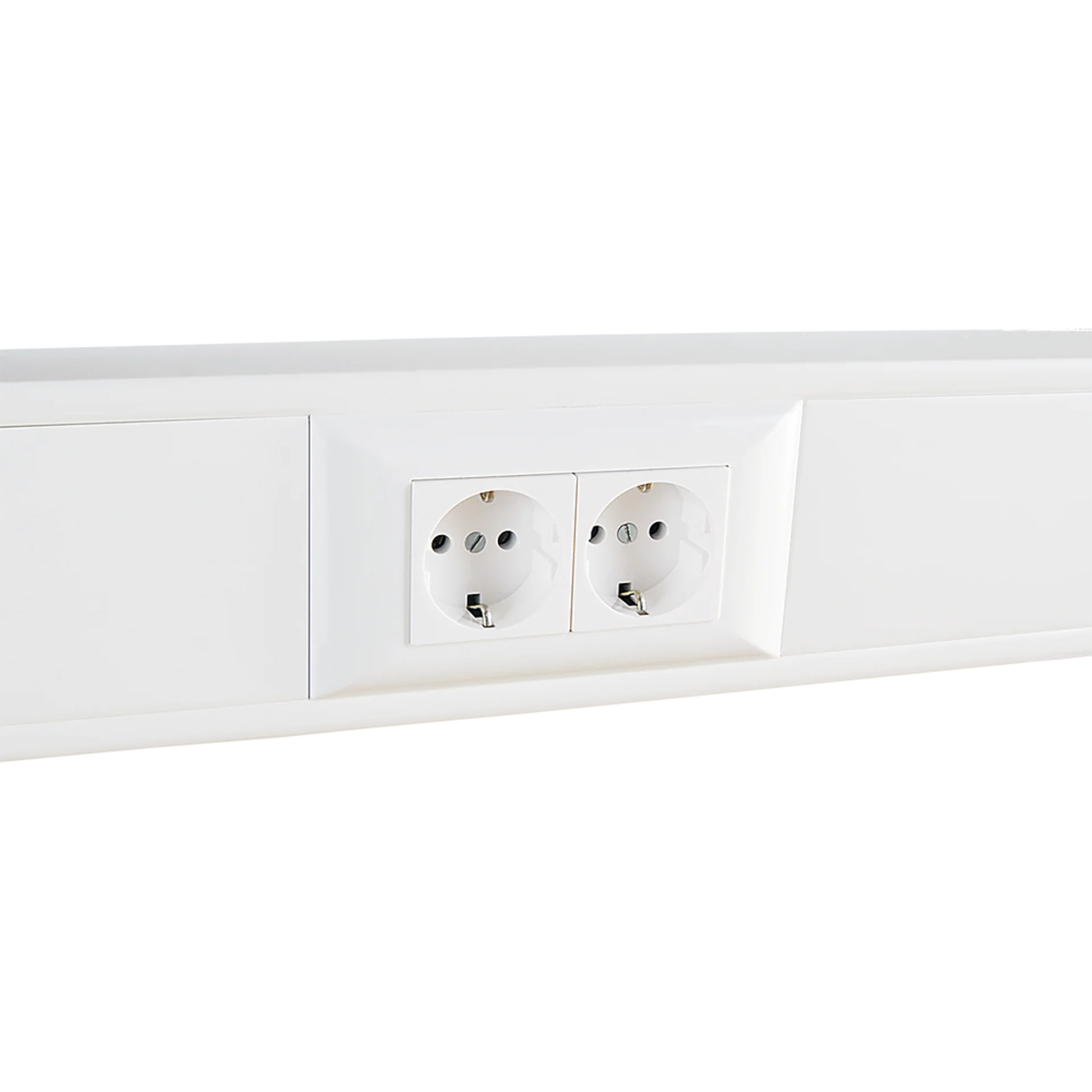 Суппорт с рамкой на 1 пост (45х45) в профиль для кабельного канала 130х50