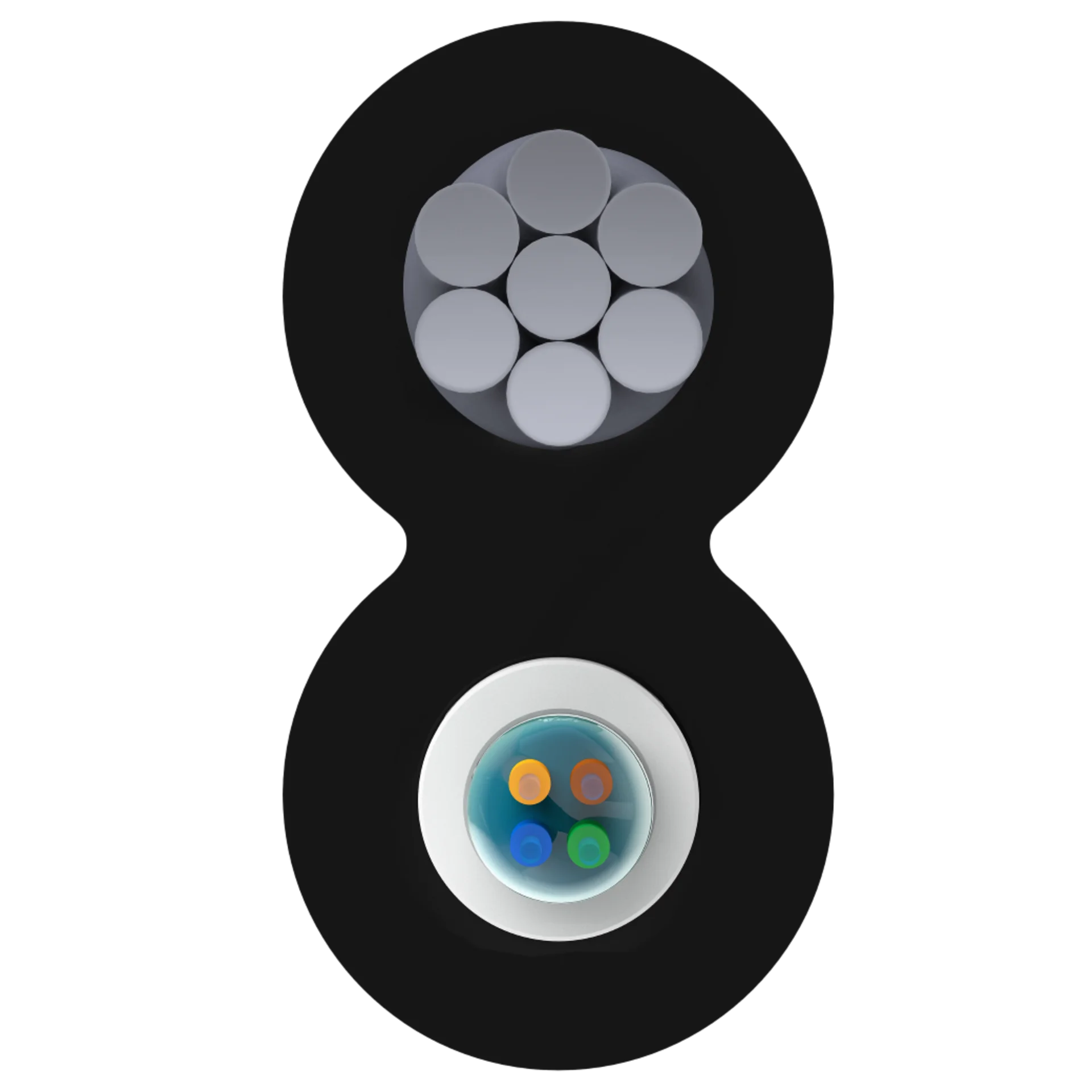 Кабель оптический Alpha Mile Mini-8, 4 волокна