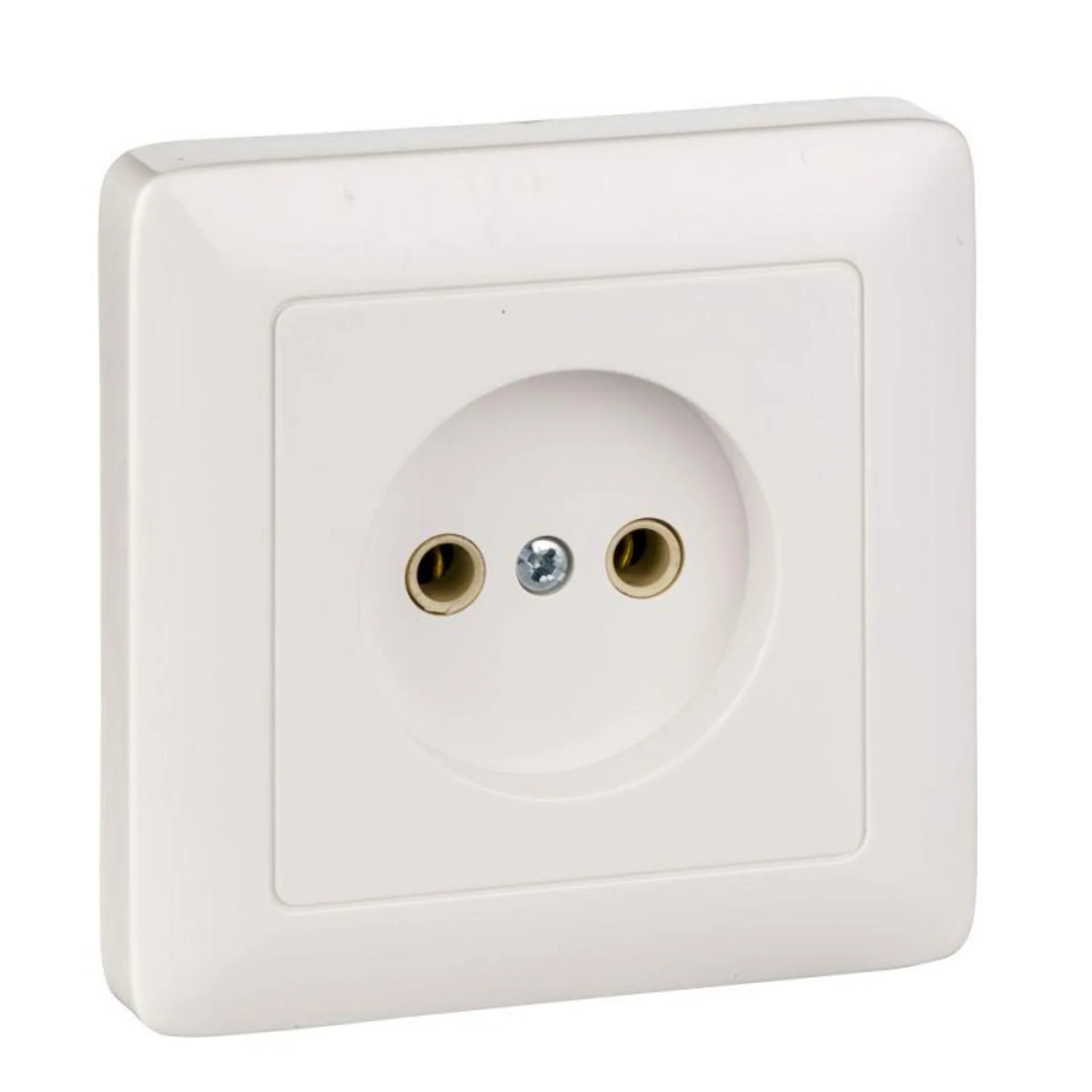 Розетка 1-м СП 1мод. Хит 10А IP20 250В без заземл. без защ. шторок бел. SE RS10-132-B