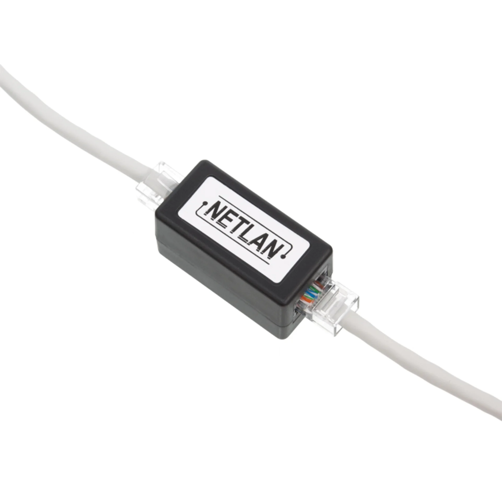 Кабельный соединитель NETLAN RJ45-RJ45 (8P8C), Кат.5e (Класс D), 100МГц, неэкранированный, черный, уп-ка 10шт.