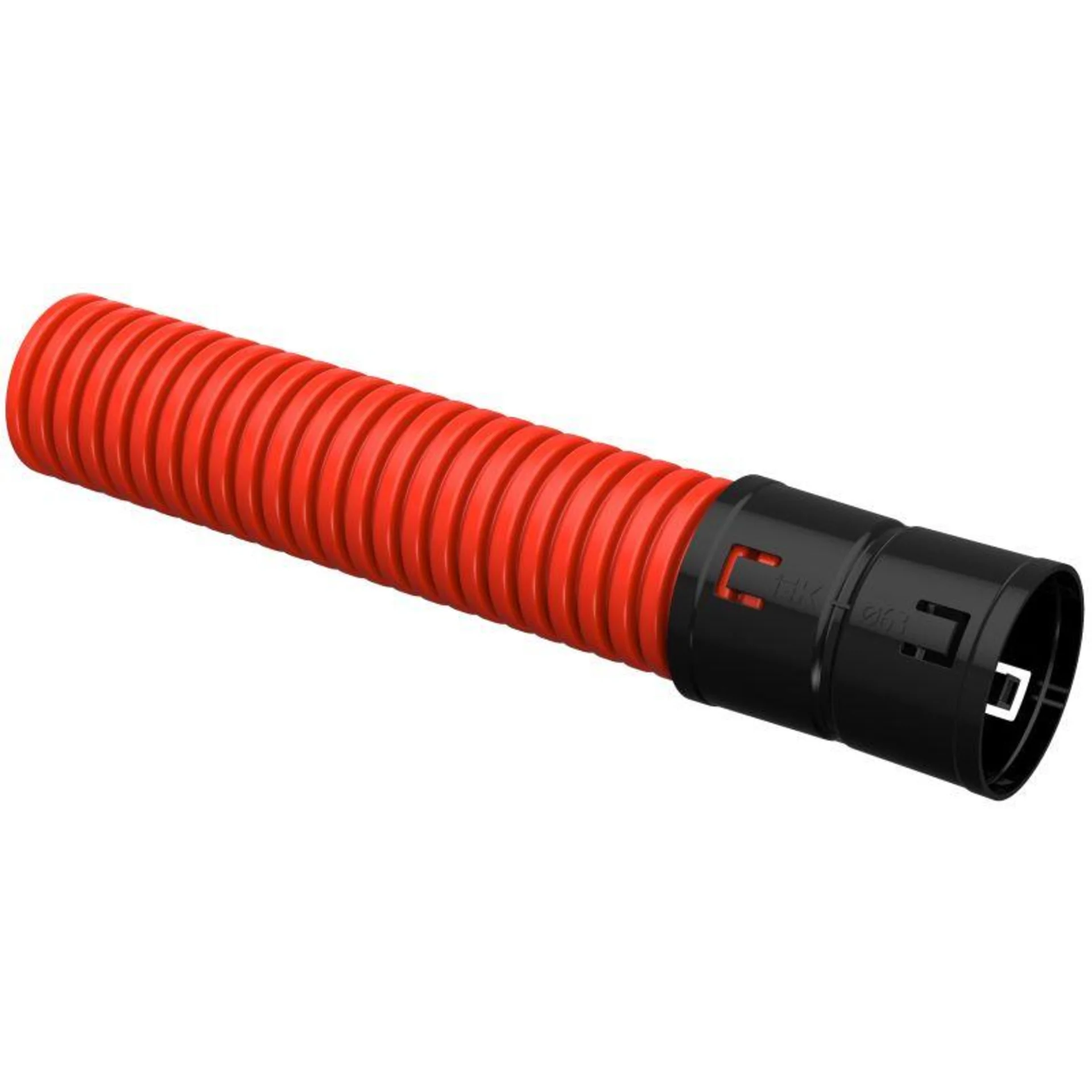 Труба гофрированная двустенная ПНД гибкая d63мм с муфтой красн. (уп.50м) IEK CTG12-063-K04-050-R