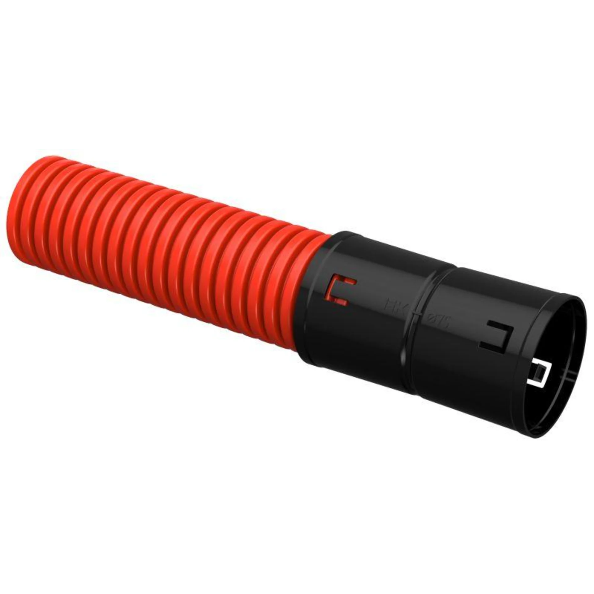 Труба гофрированная двустенная ПНД гибкая d75мм с муфтой красн. (уп.50м) IEK CTG12-075-K04-050-R