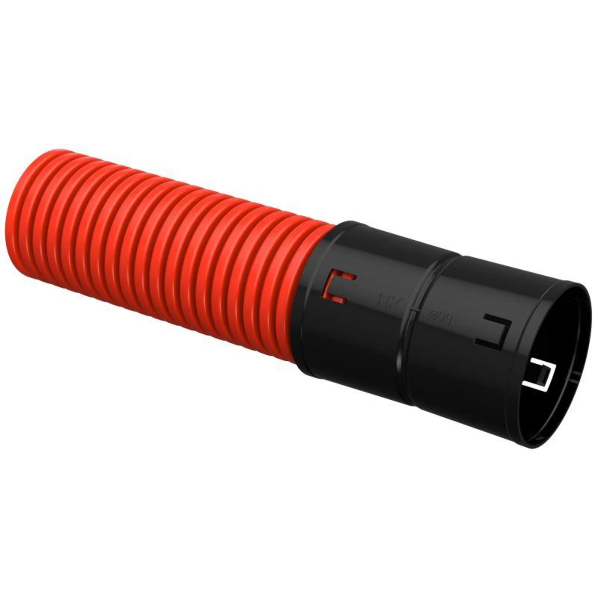 Труба гофрированная двустенная ПНД гибкая d90мм с муфтой красн. (уп.50м) IEK CTG12-090-K04-050-R