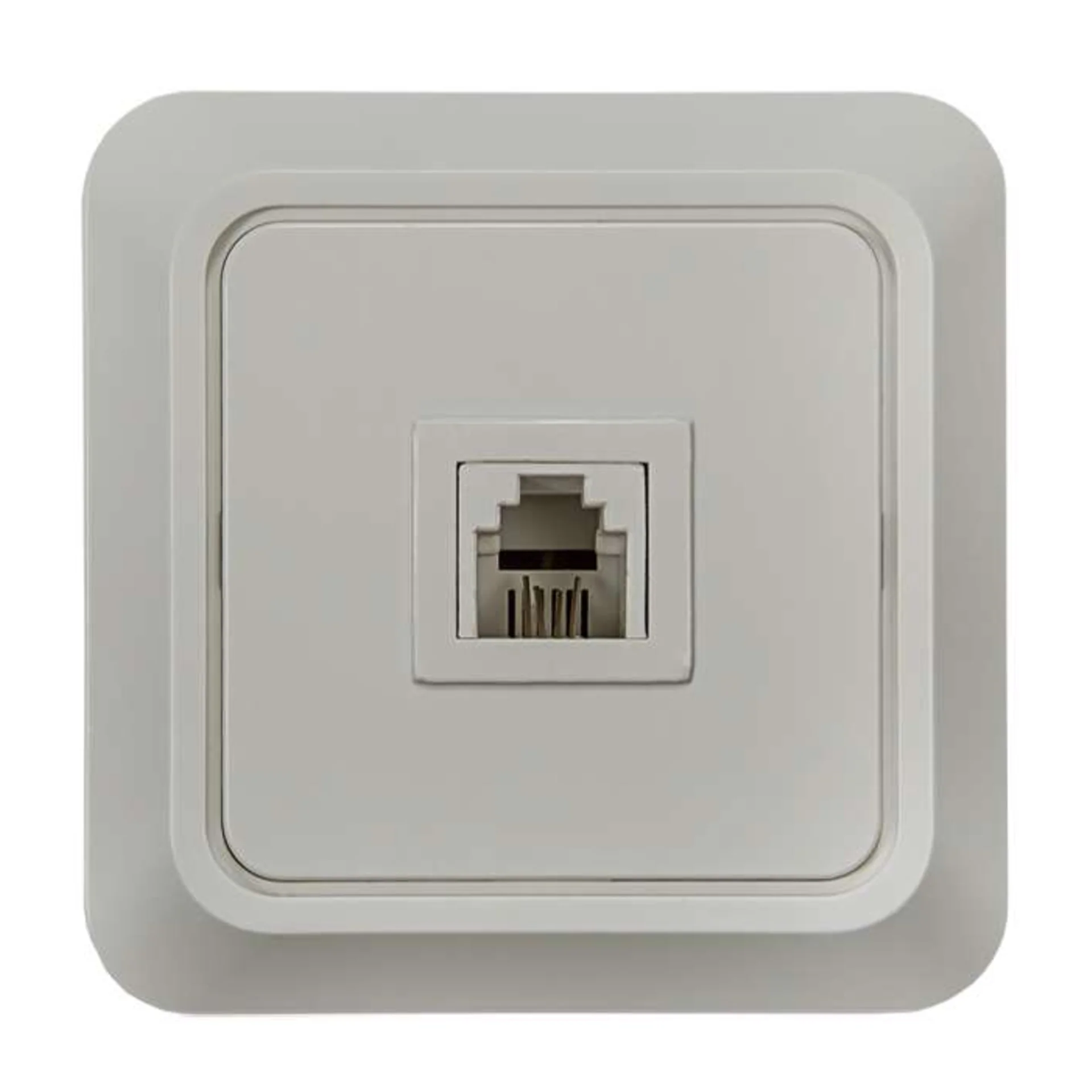 Розетка телефонная 1-м СП Bolleto 7034 16А IP20 бел. ASD / IN HOME 4690612000398