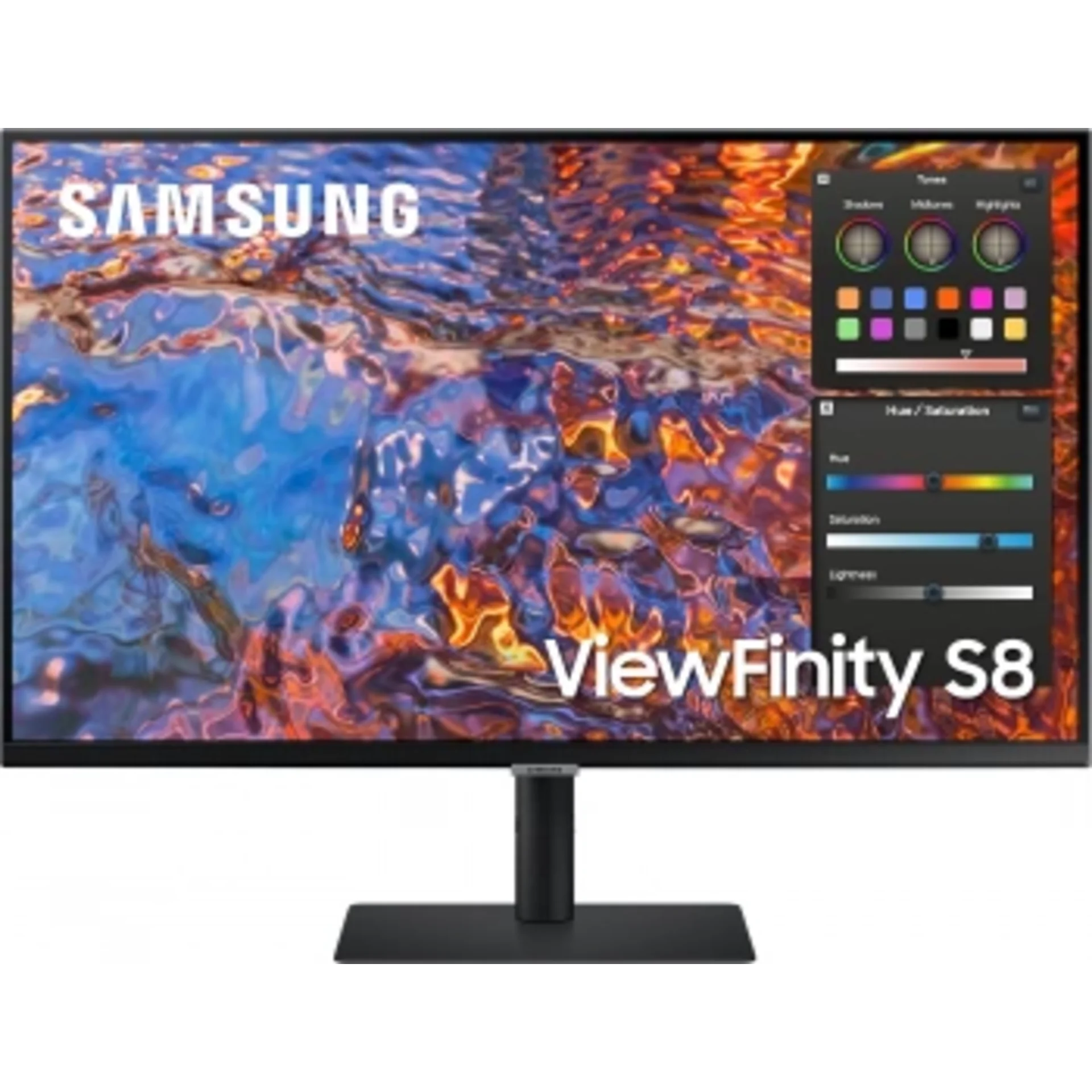 Монитор Samsung 32" ViewFinity S8 S32B800PXI черный IPS LED 5ms 16:9 HDMI полуматовая HAS Piv 350cd