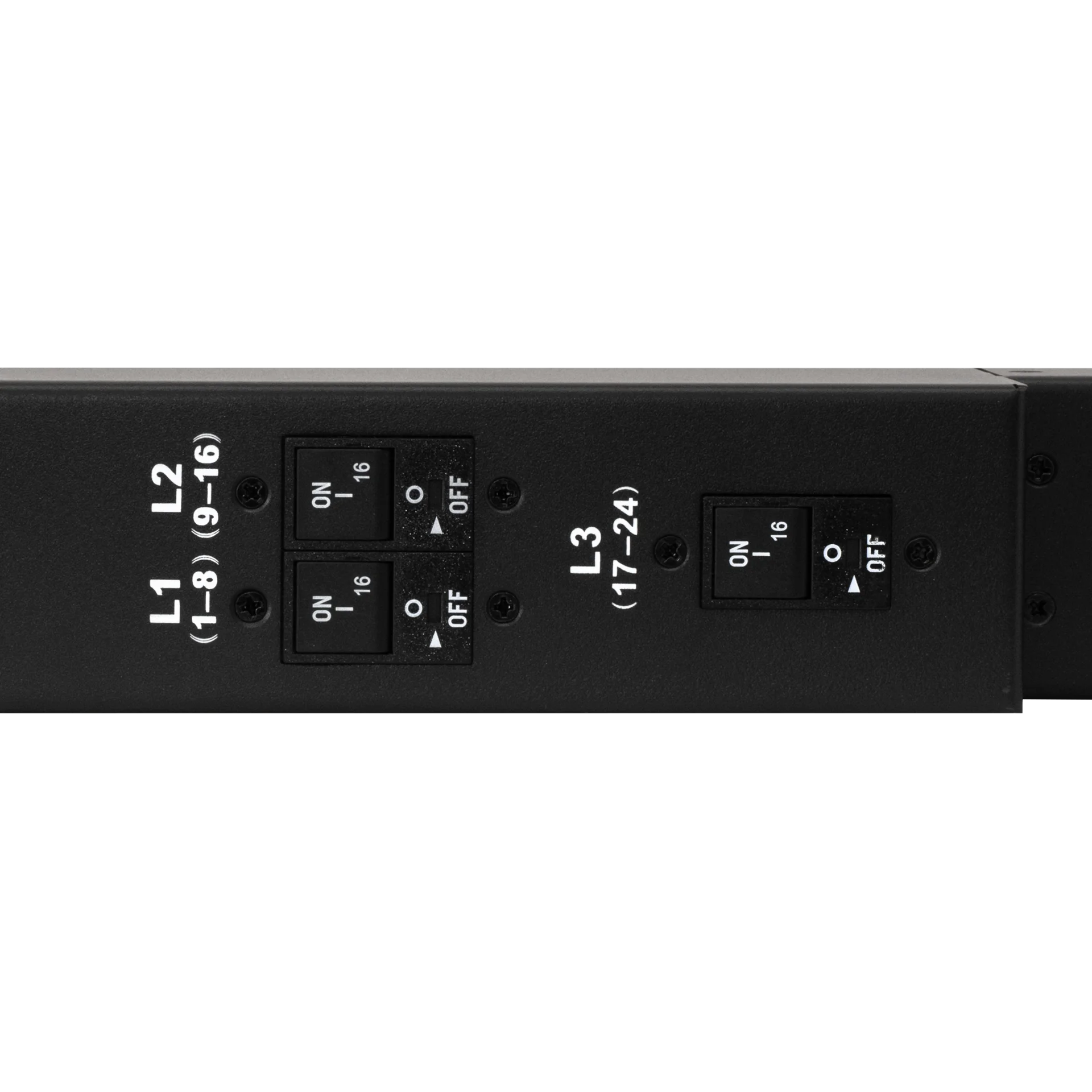 Блок розеток с функциями измерения и управления каждой розеткой серия STD, 18xC13, 6xC19, вход IEC60309 3x16A (3P+N+PE)