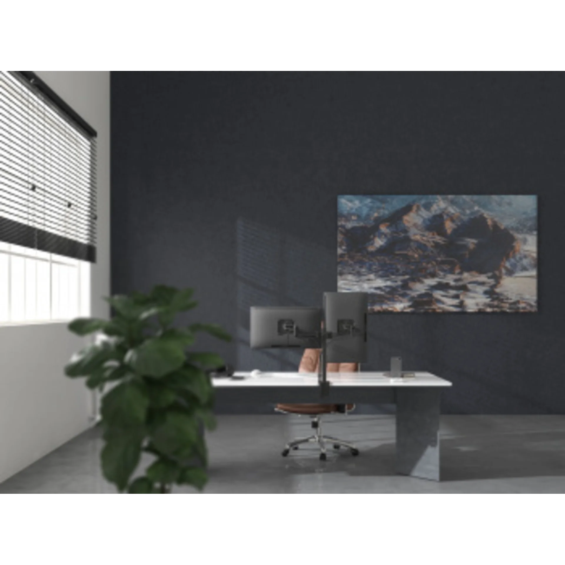 Кронштейн для мониторов Ultramounts UM737 черный 17"-32" макс.8кг крепление к столешнице поворот и н