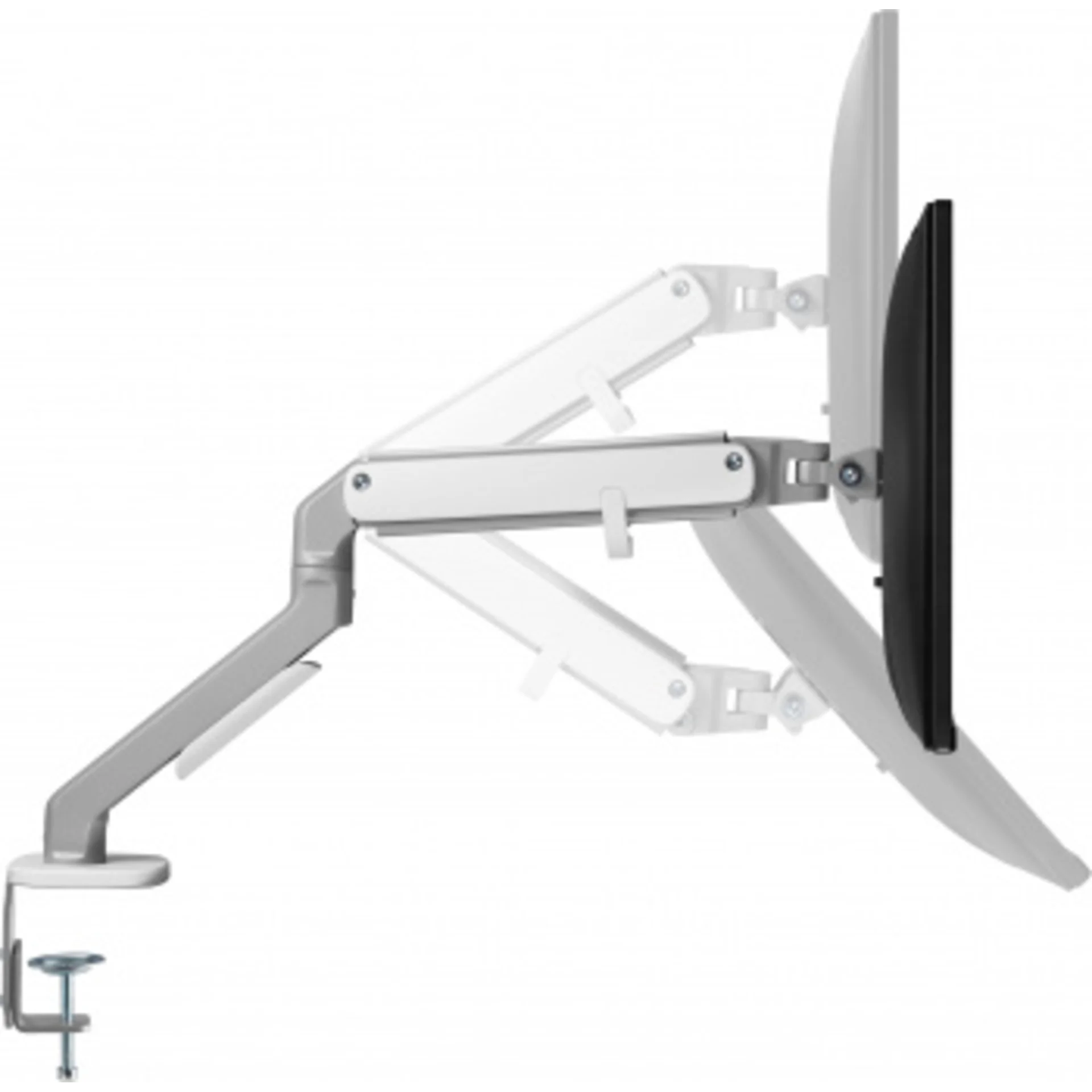 Кронштейн для мониторов Ultramounts UM734SIL серый/серебристый 17"-27" макс.7кг крепление к столешни