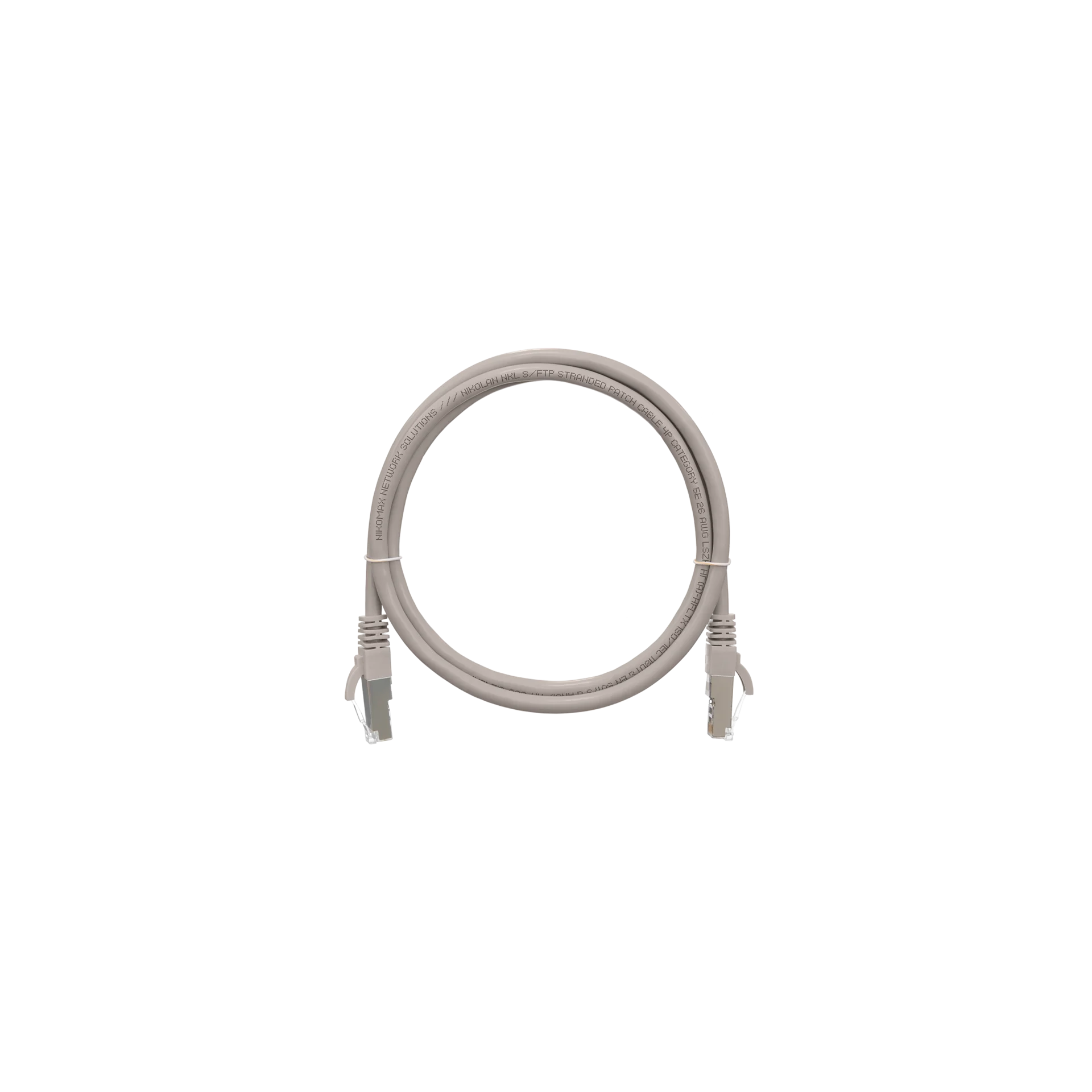 Коммутационный шнур NIKOMAX F/UTP 4 пары, Кат.5е, 26AWG, LSZH нг(А)-HFLTx, серый, 1,5м