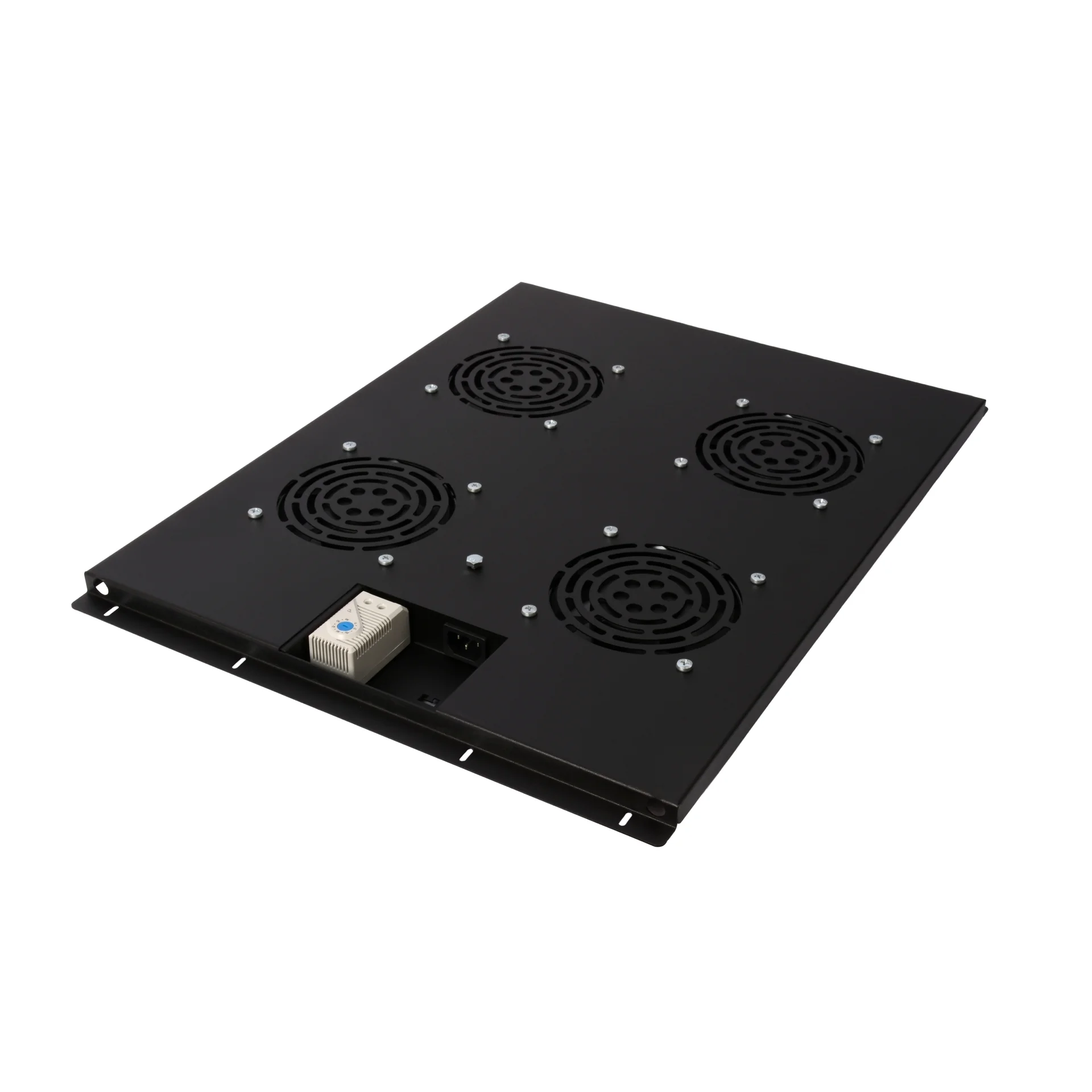 Блок вентиляторов для шкафов TFC глубиной 960мм, 4 вентилятора с терморегулятором, черный