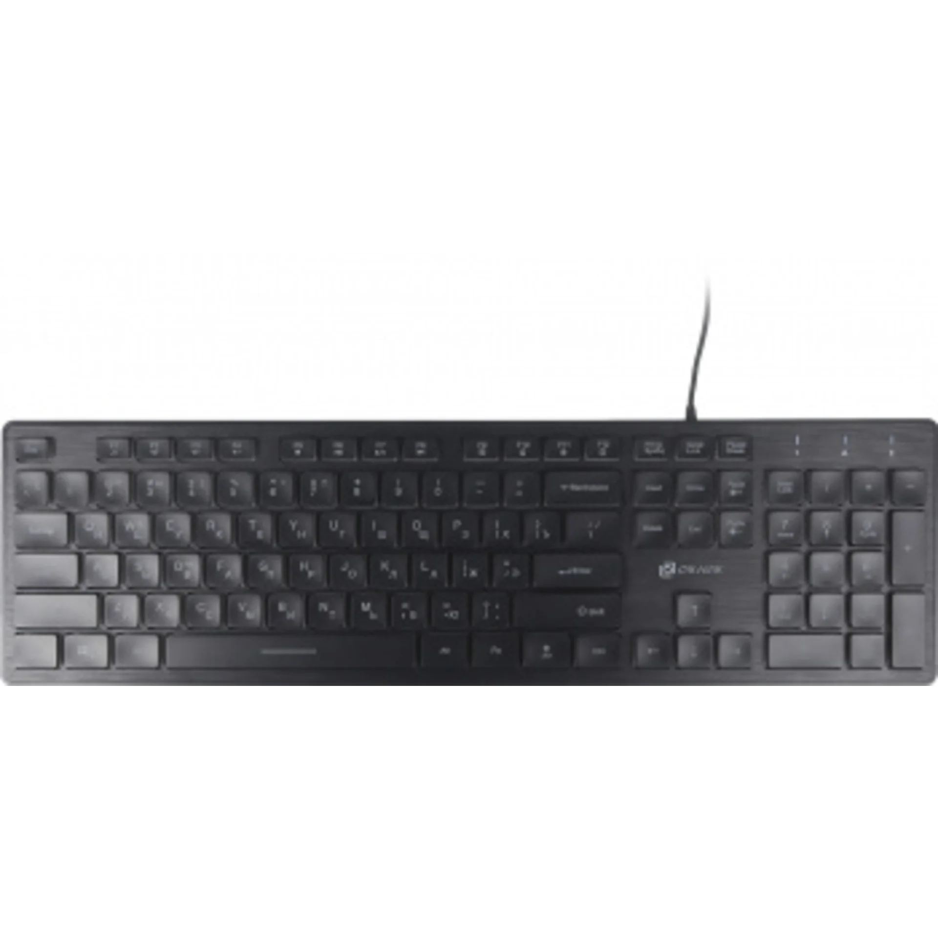 Клавиатура Оклик 550ML черный USB slim Multimedia LED