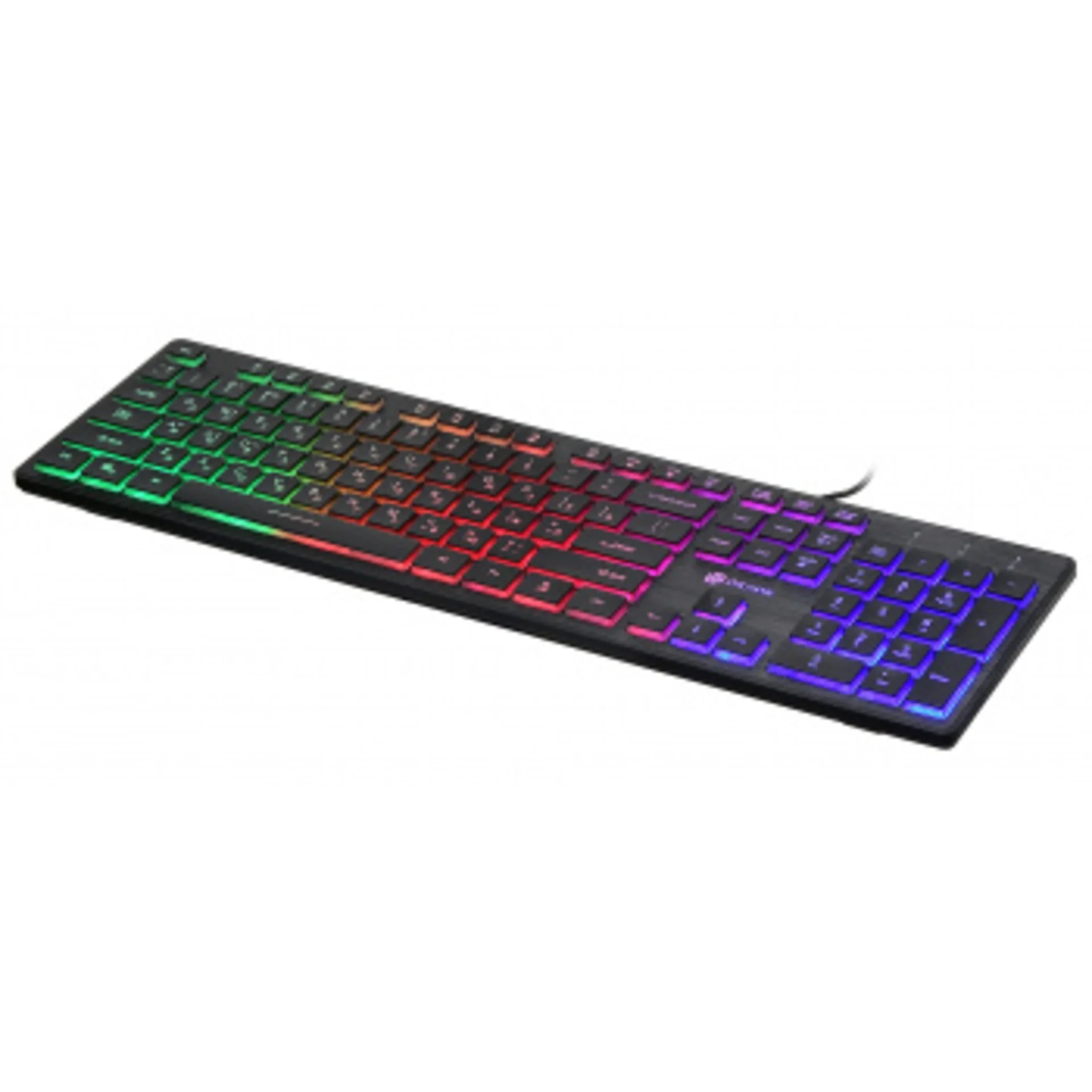 Клавиатура Оклик 550ML черный USB slim Multimedia LED