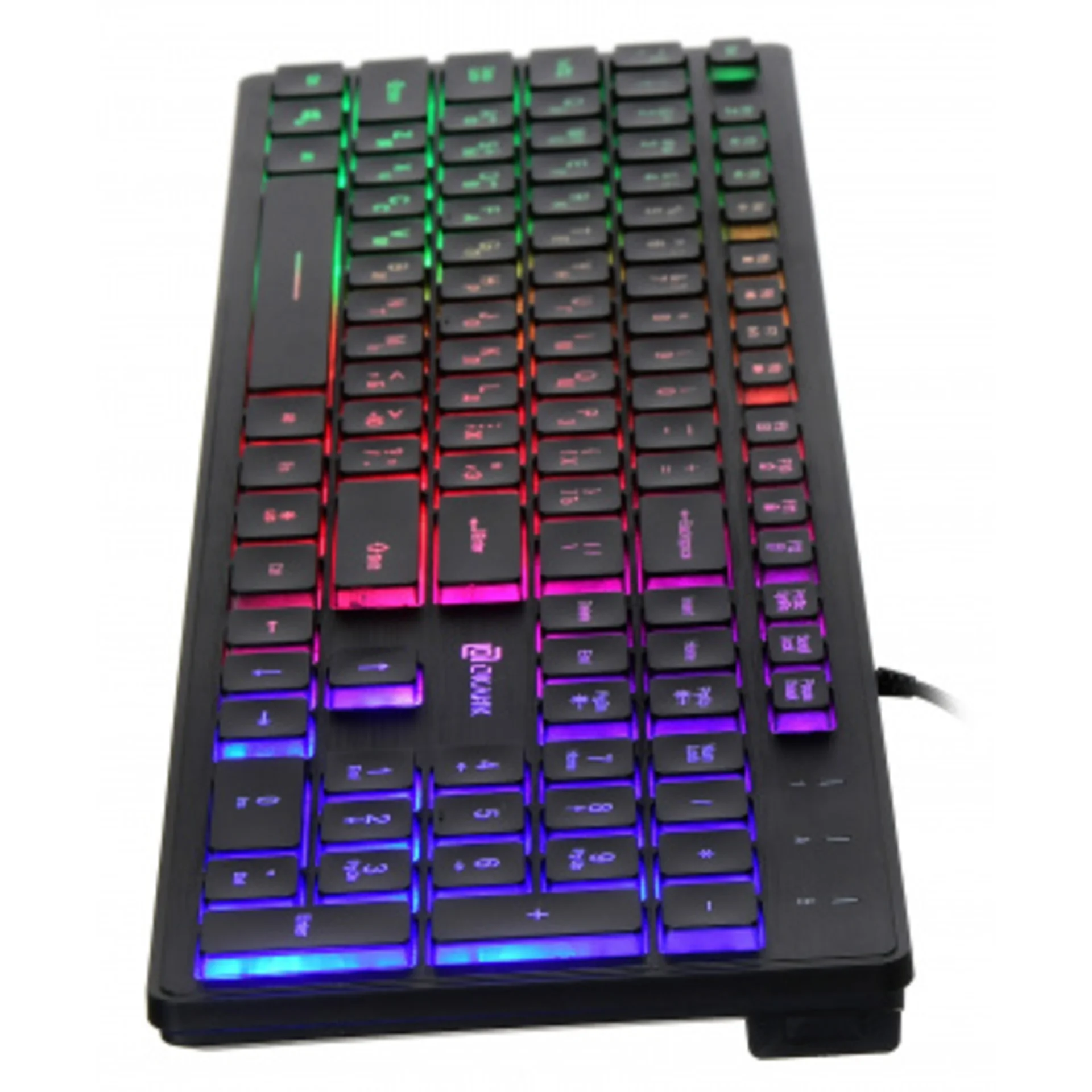 Клавиатура Оклик 550ML черный USB slim Multimedia LED