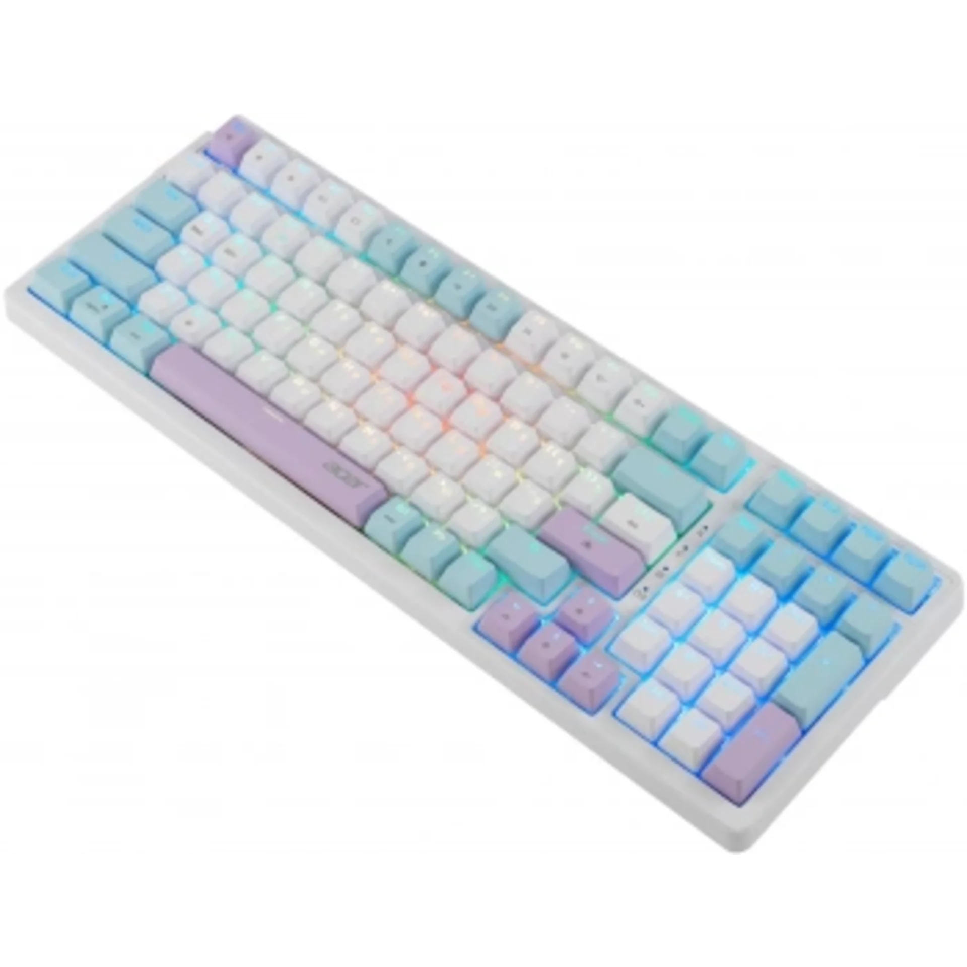 Клавиатура Acer OKW304 механическая белый USB Multimedia for gamer LED (ZL.KBDCC.01V)