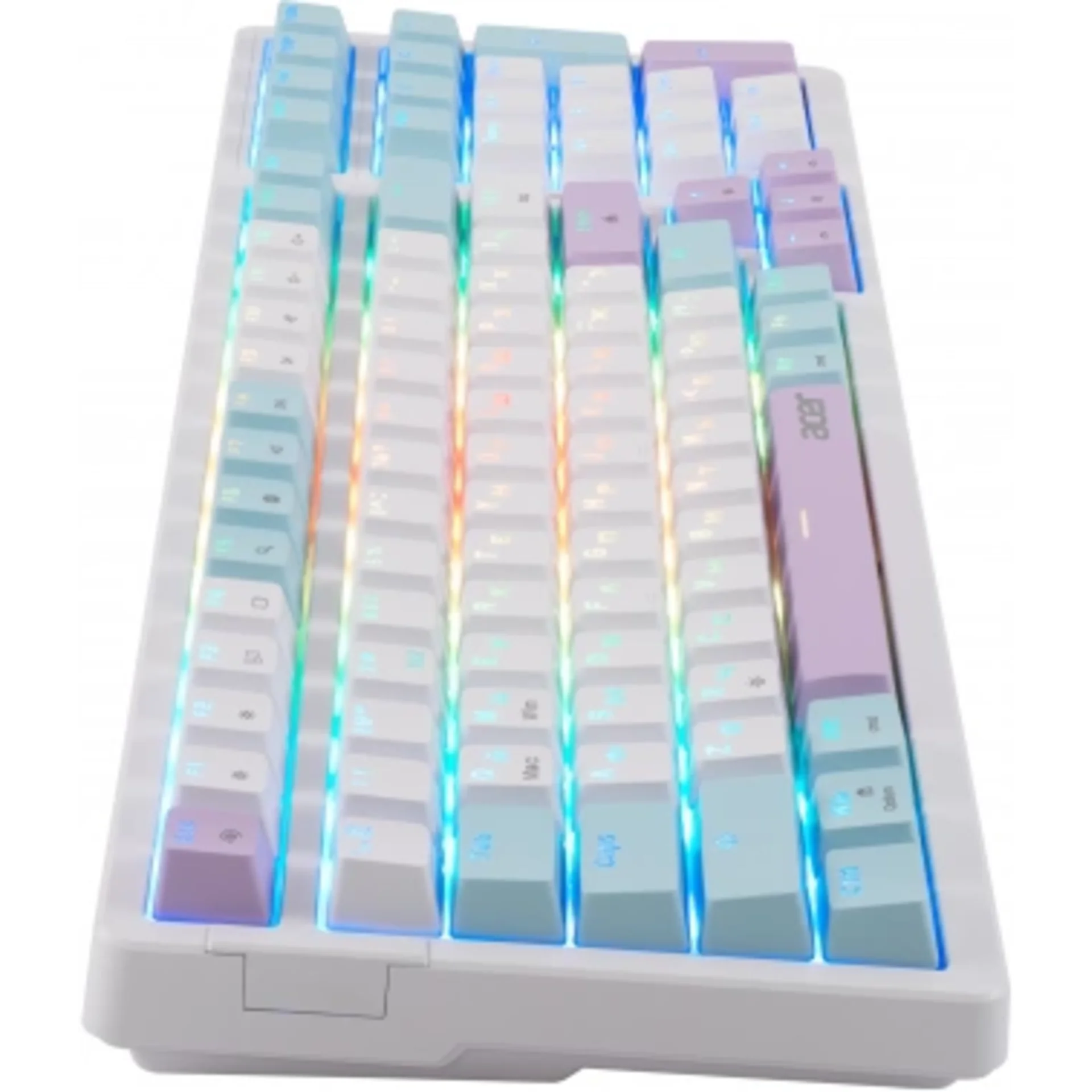 Клавиатура Acer OKW304 механическая белый USB Multimedia for gamer LED (ZL.KBDCC.01V)