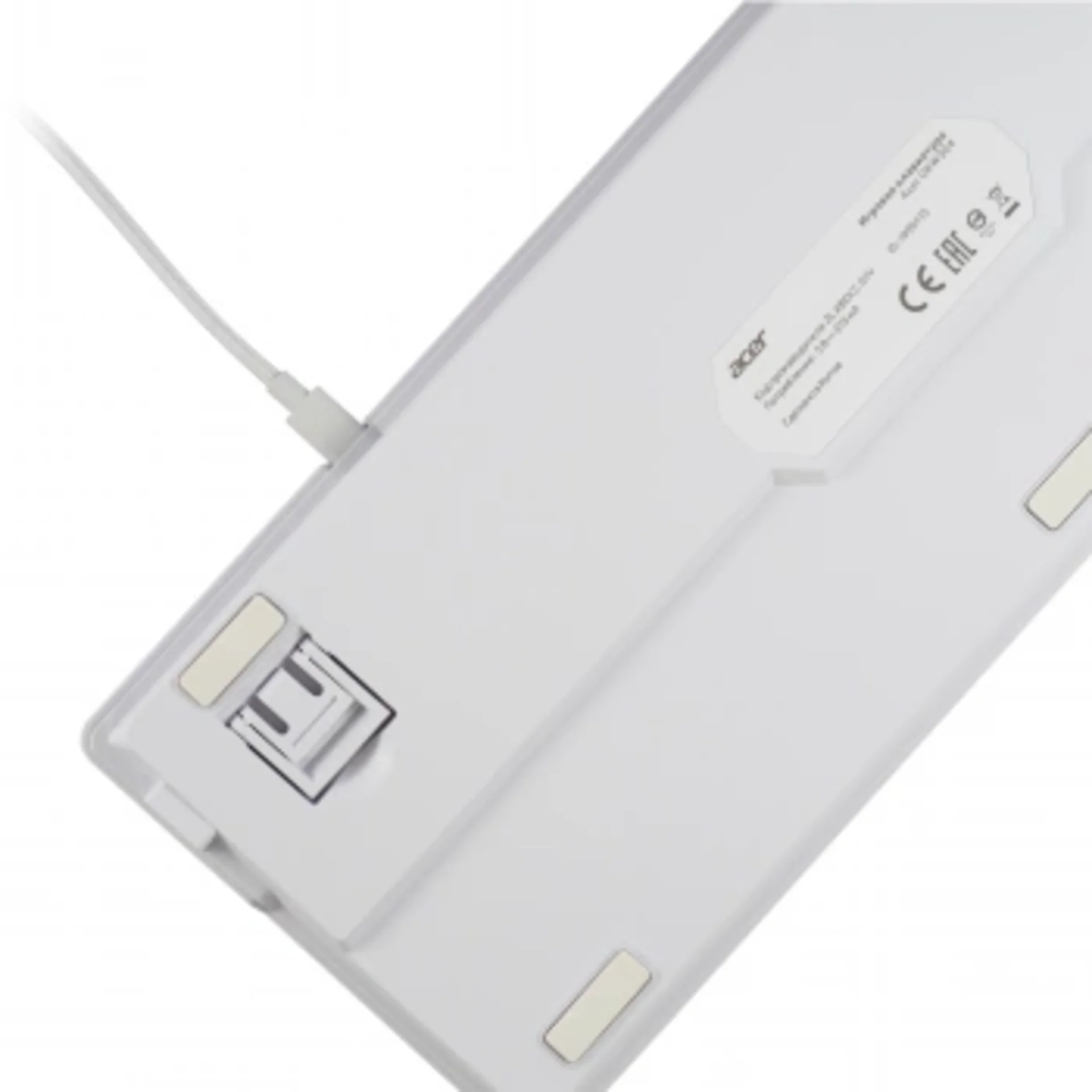 Клавиатура Acer OKW304 механическая белый USB Multimedia for gamer LED (ZL.KBDCC.01V)