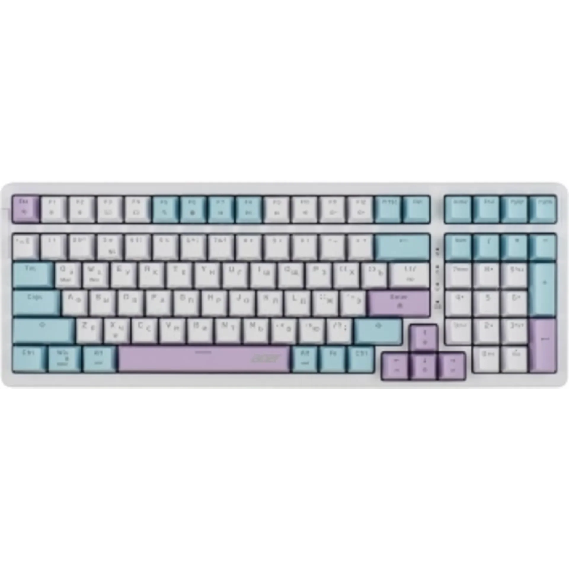 Клавиатура Acer OKW304 механическая белый USB Multimedia for gamer LED (ZL.KBDCC.01V)