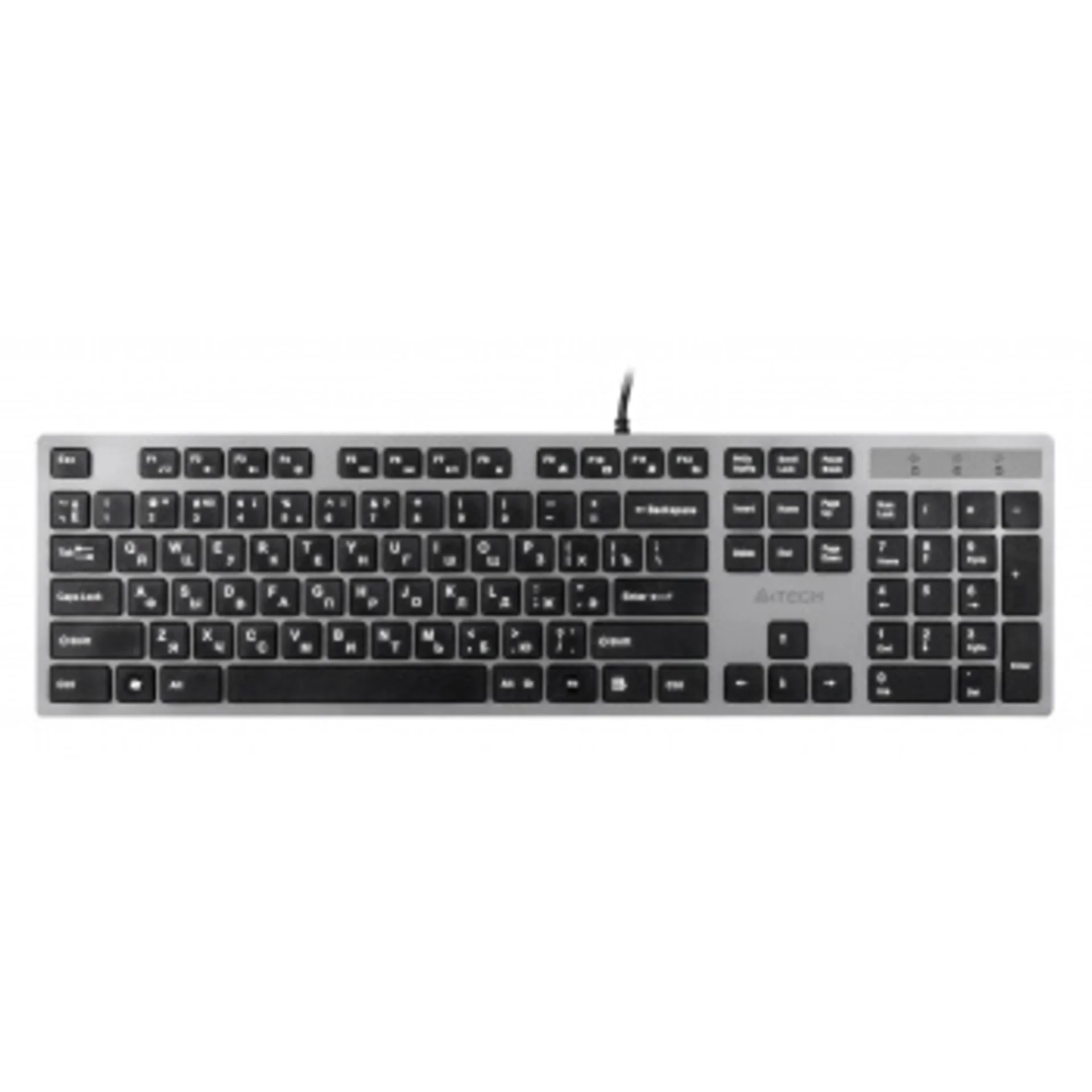 Клавиатура A4Tech KV-300H серый/черный USB slim