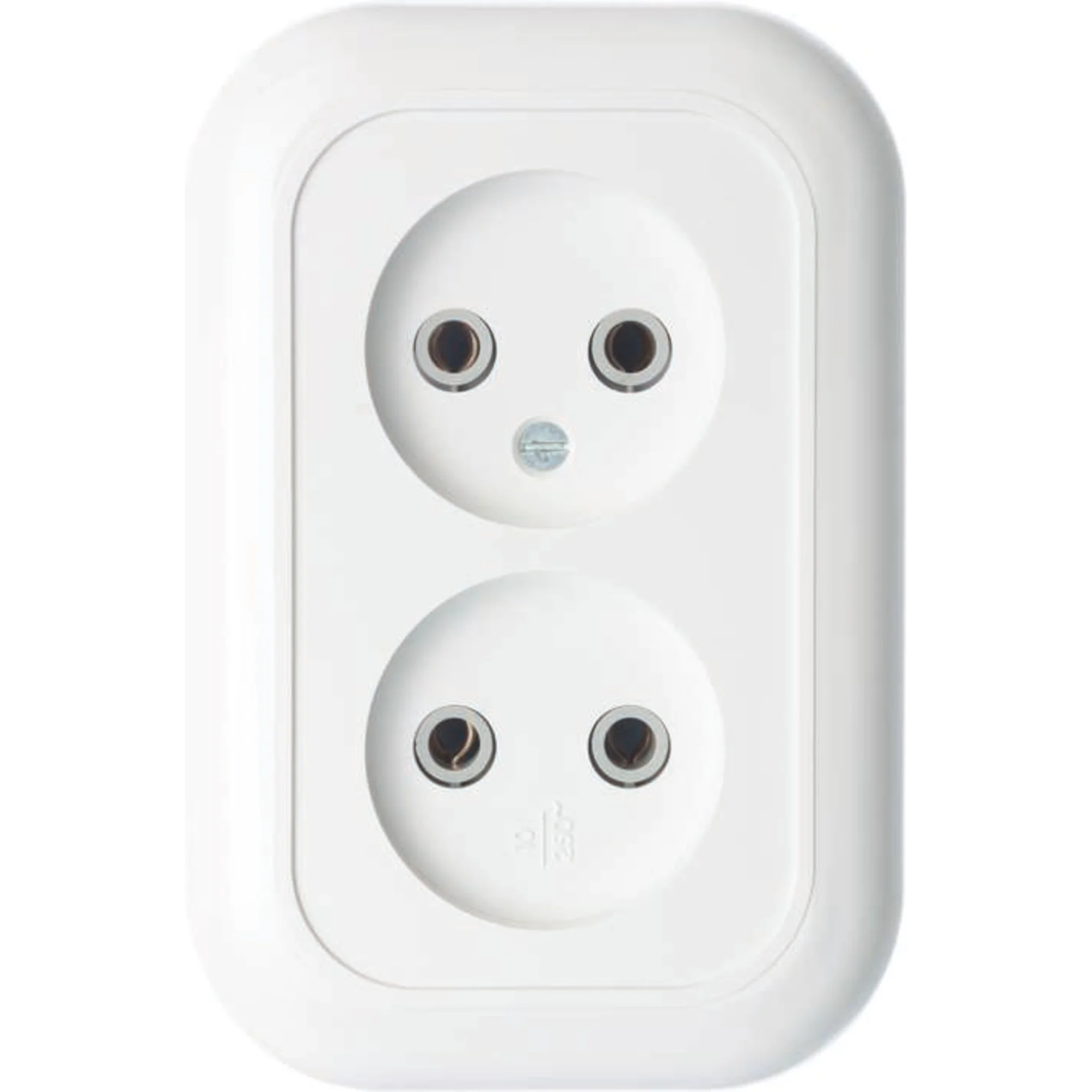 Розетка 2-м СП Валентина РС10-393 10А IP20 бел. Кунцево 5449