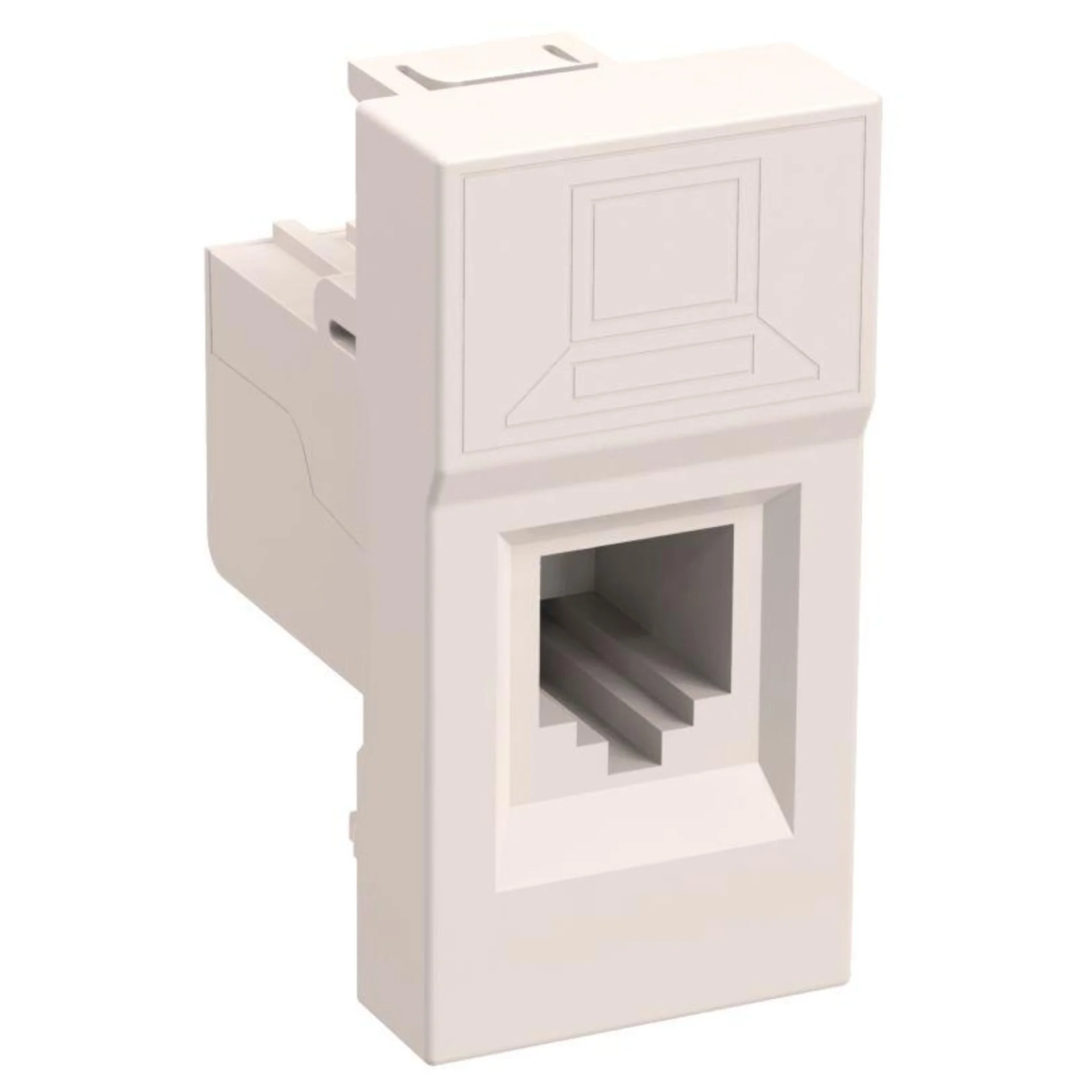 Розетка компьютерная 1-м 1мод. Праймер RJ45 кат.5E UTP механизм IEK CKK-40D-RI1-K01